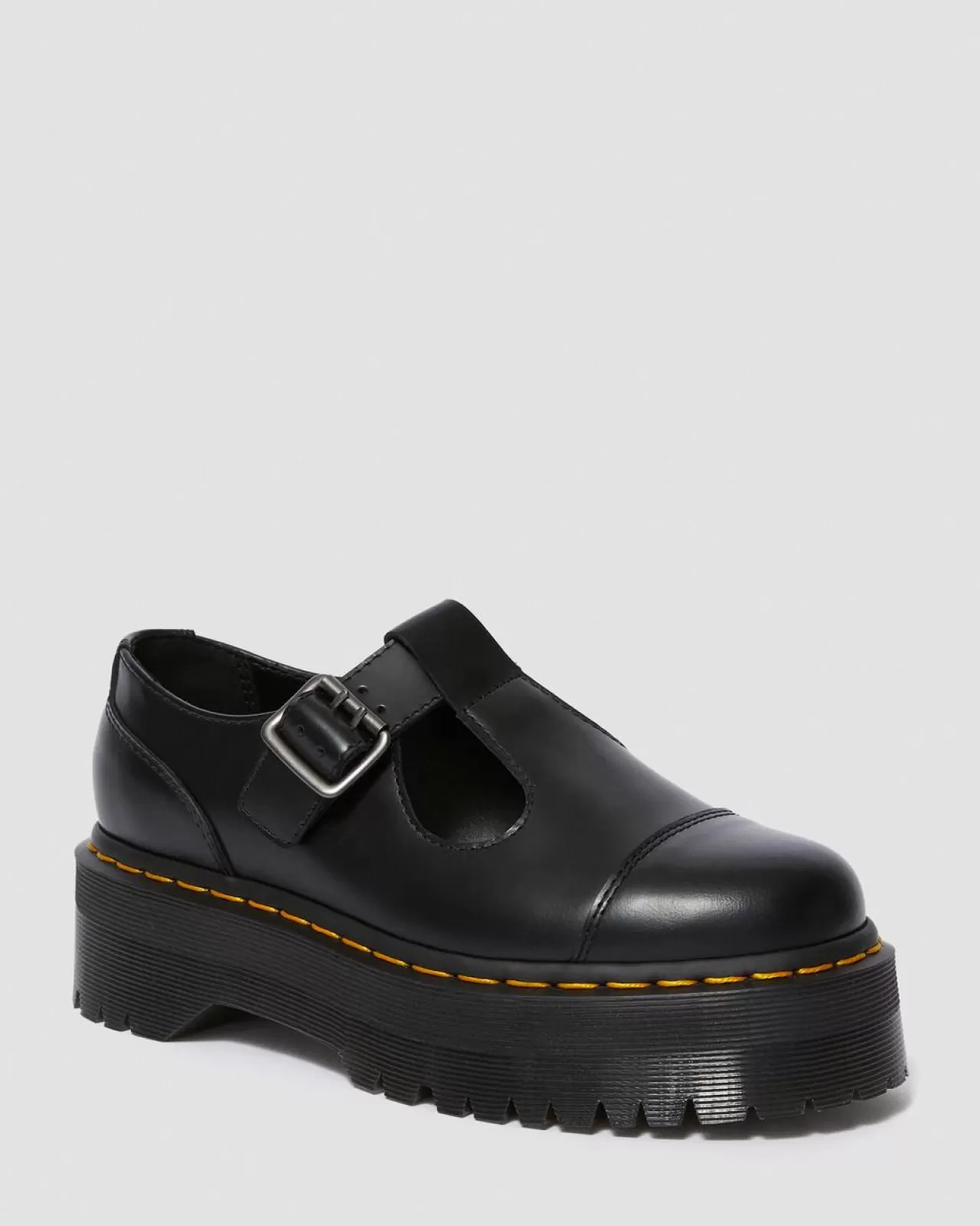 Bestsellers | Platform Shoes^Dr. Martens Bethan Polished Smooth Leather Platform Shoes Black — Polished Smooth