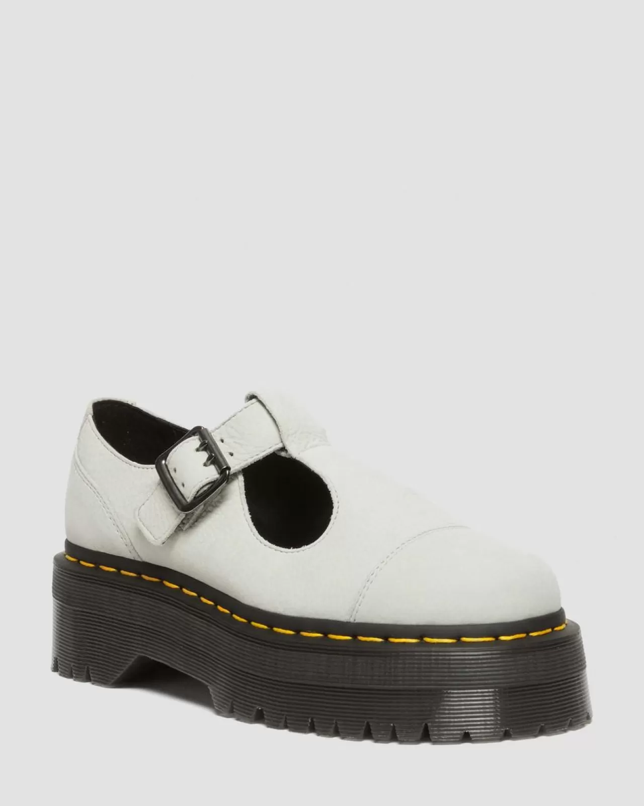 Platforms | Platform Shoes^Dr. Martens Bethan Tumbled Nubuck Leather Platform Mary Jane Shoes Smoked Mint — Tumbled Nubuck