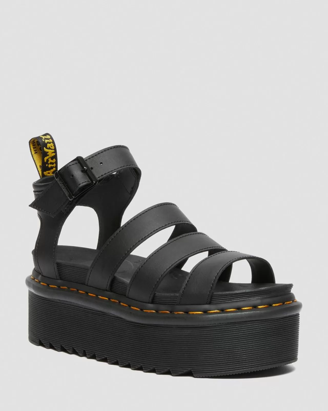 Bestsellers | Platform Sandals^Dr. Martens Blaire Hydro Leather Platform Strap Sandals Black — Hydro Leather