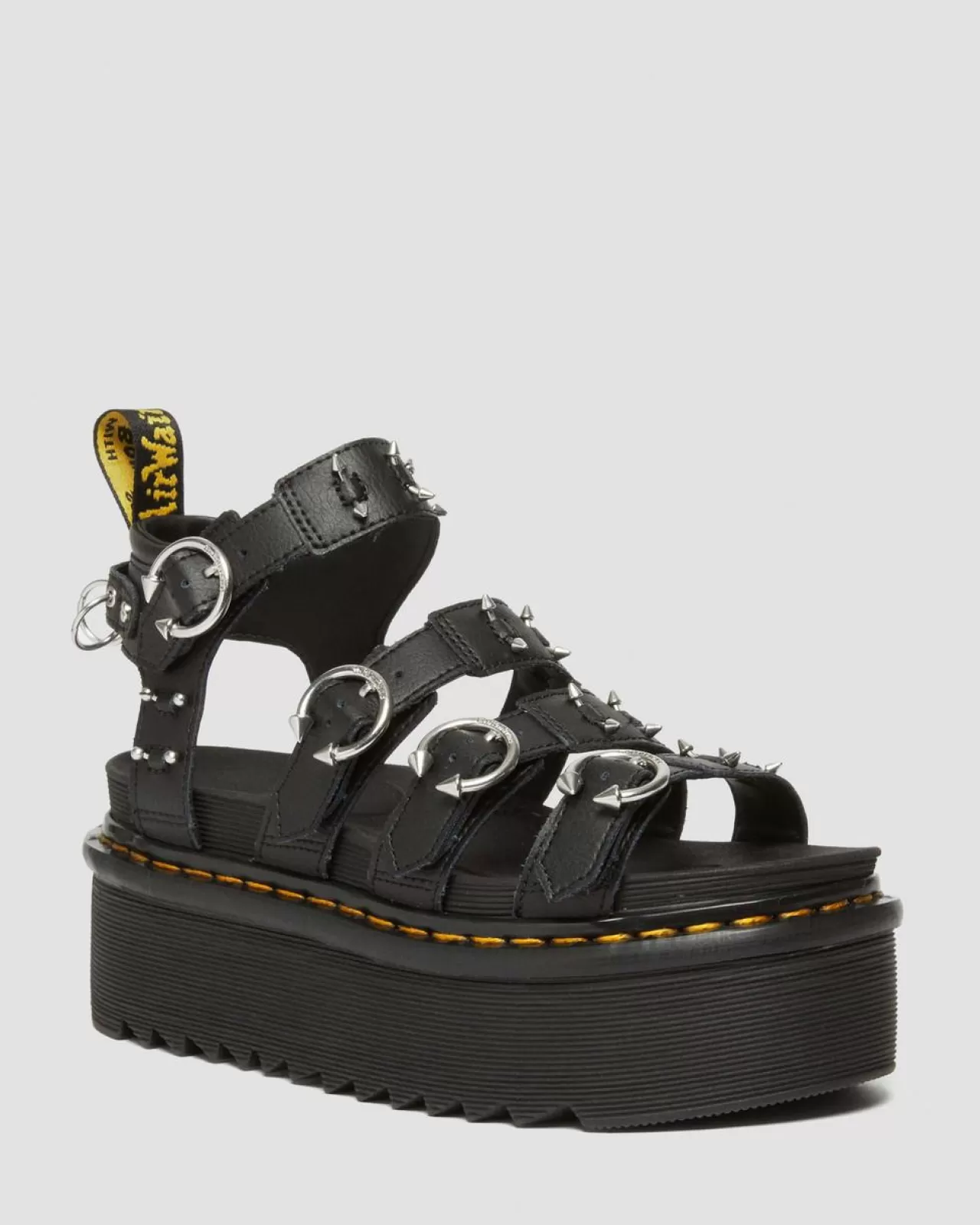 Platform Sandals | Strap Sandals^Dr. Martens Blaire Piercing Leather Platform Sandals Black — Athena