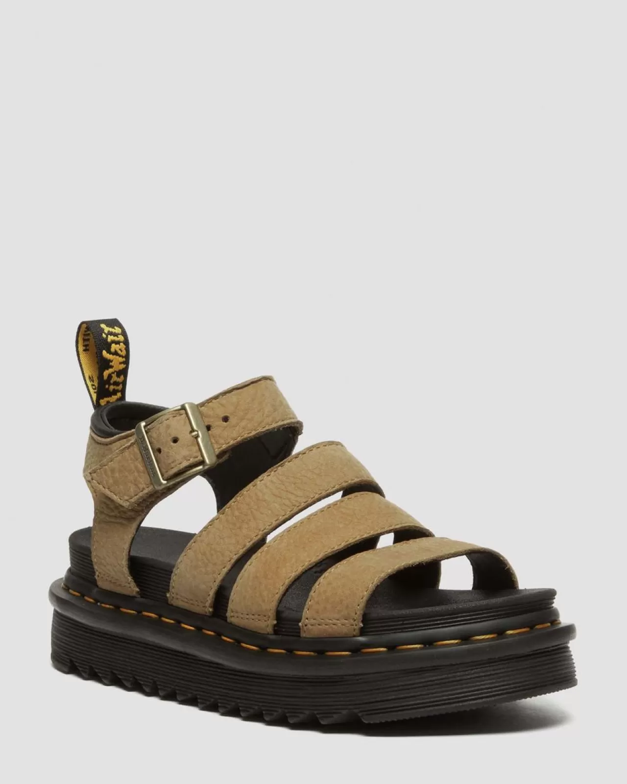 Strap Sandals | Sandals^Dr. Martens Blaire Tumbled Nubuck Leather Sandals Savannah Tan — Tumbled Nubuck