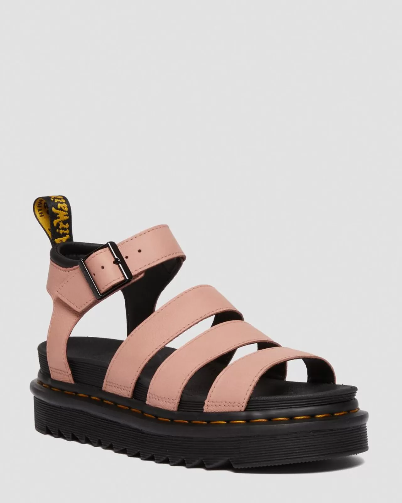 Sale | Platform Sandals^Dr. Martens Blaire Women's Pisa Leather Strap Sandals Peach Beige — Pisa