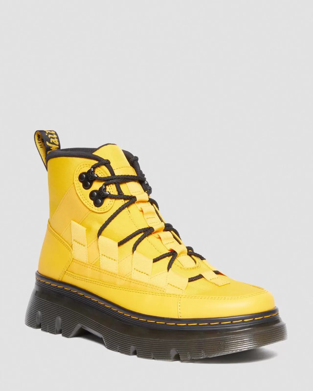 Sale | Casual Boots^Dr. Martens Boury Nylon & Leather Casual Boots Yellow — Cyclone Nylon+Lapstone