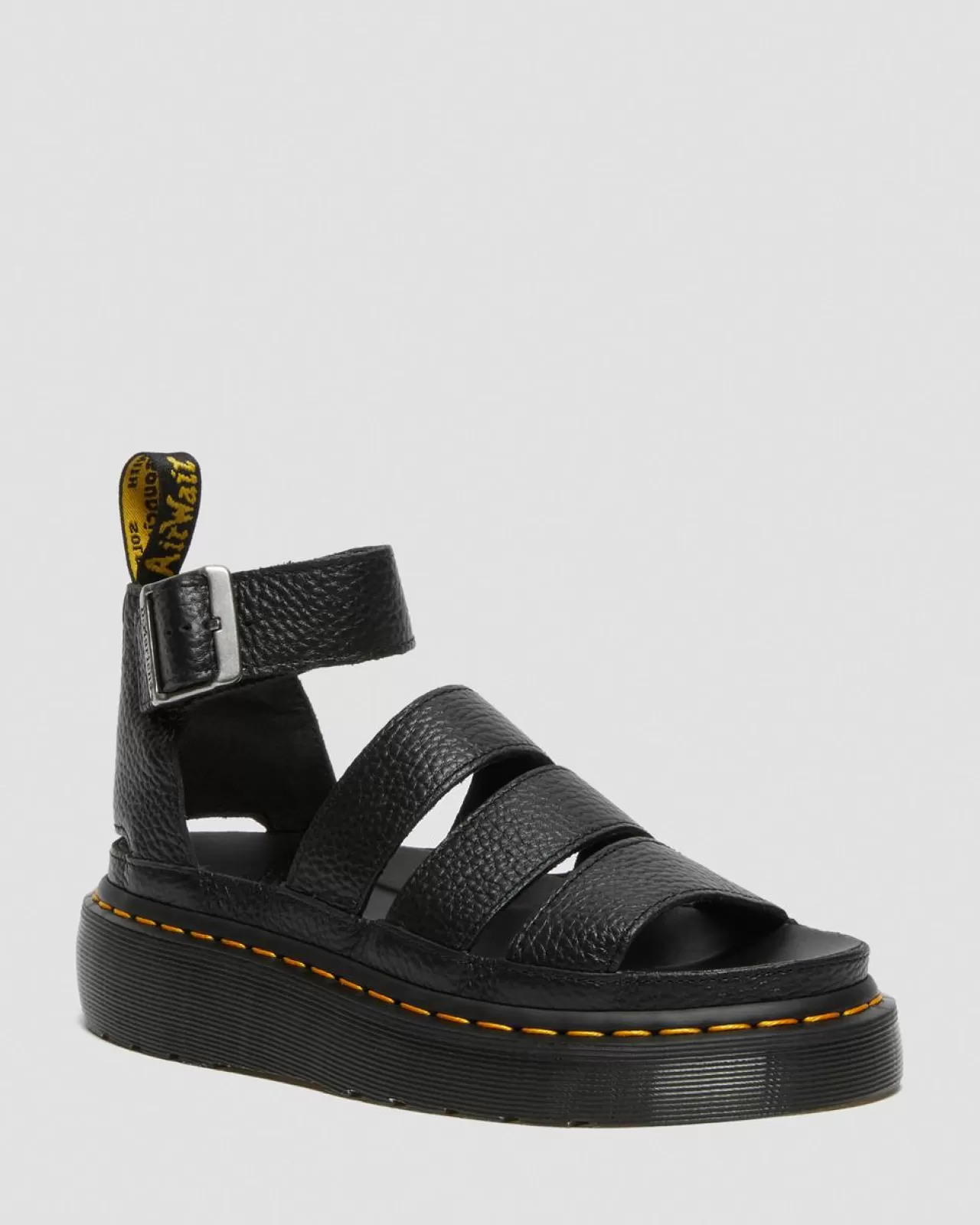 Platform Sandals | Platforms^Dr. Martens Clarissa II Women's Leather Platform Sandals Black — Milled Nappa