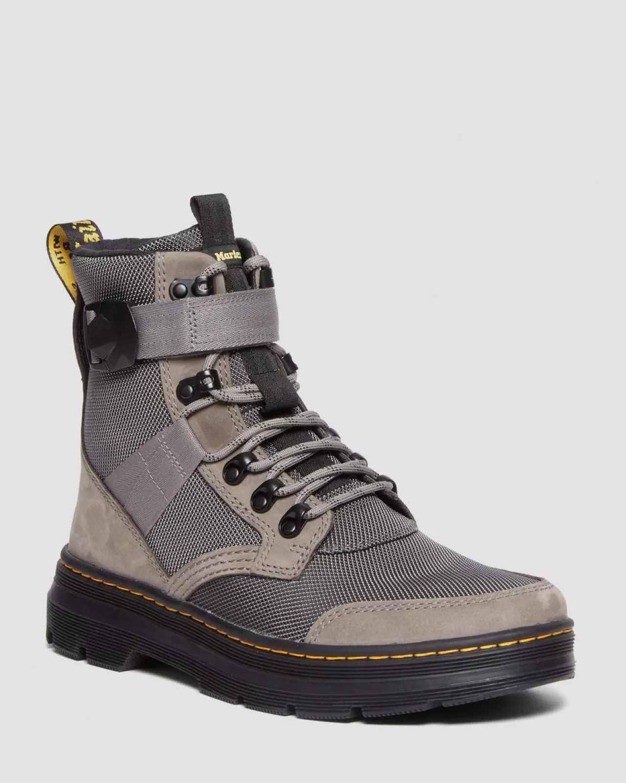 Sale | Winter Boots^Dr. Martens Combs Tech II Fleece-Lined Casual Boots NICKEL GREY — Buffbuck Two Tone Nylon