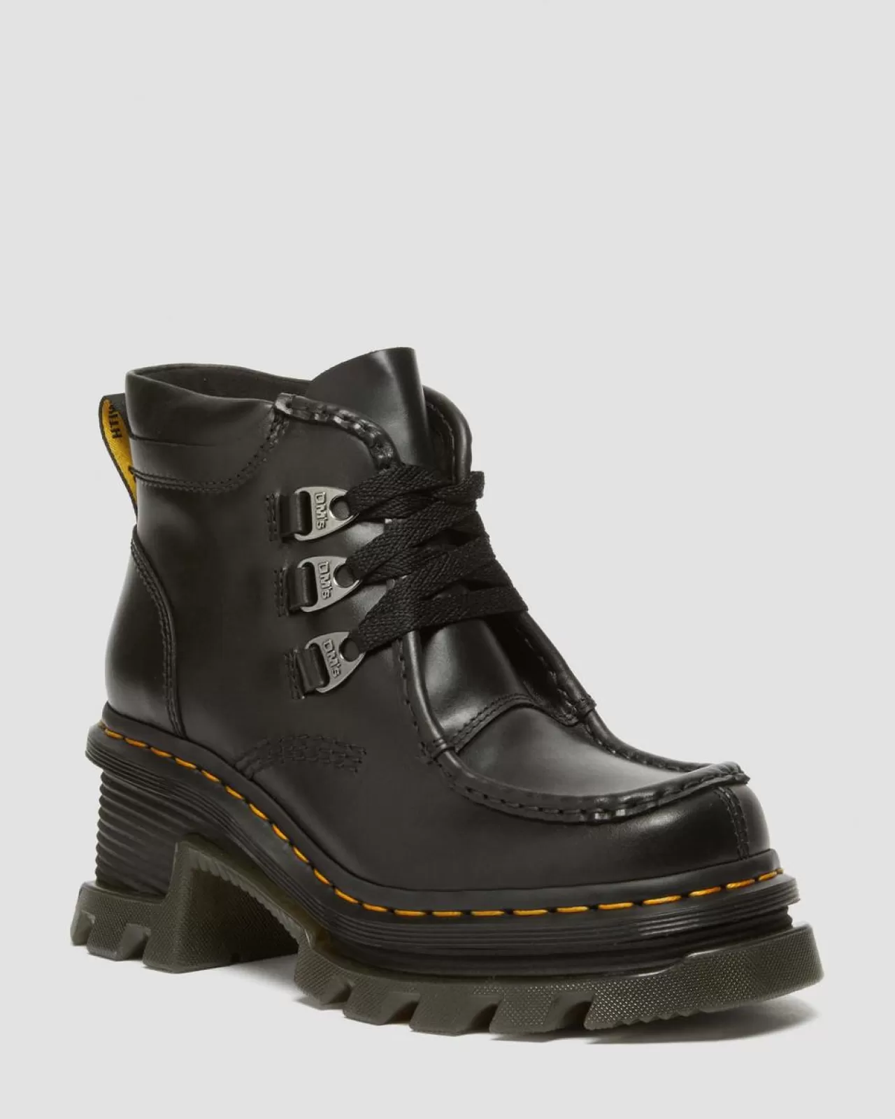 Heeled Boots | Boots^Dr. Martens Corran 3-Eye Atlas Leather Heeled Boots Black — Atlas