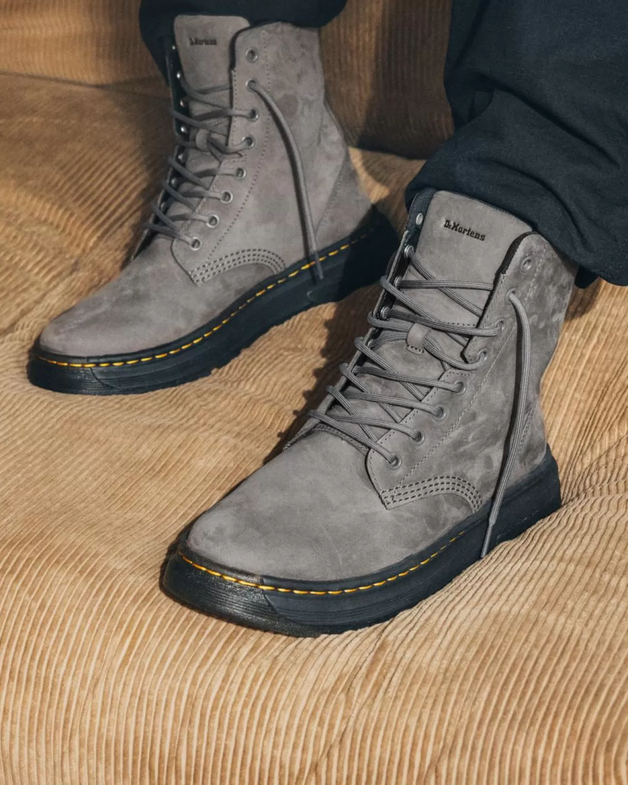 Sale | Casual Boots^Dr. Martens Crewson Nubuck Leather Everyday Boots GUNMETAL — Buffbuck