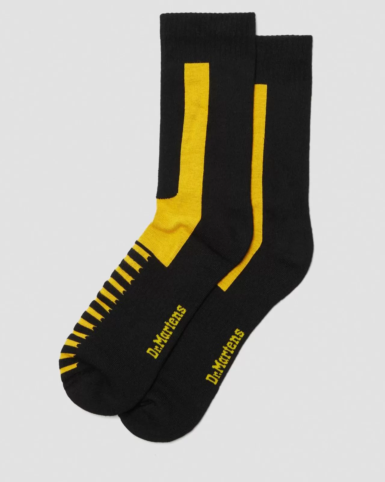 Socks | Sale^Dr. Martens Double Doc Cotton Blend Socks Black+Yellow — Cotton Blend