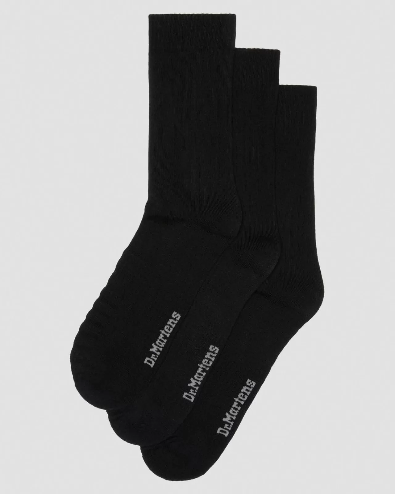 Socks | Accessories^Dr. Martens Double Doc Organic Cotton Blend 3-Pack Socks Black — Cotton Blend