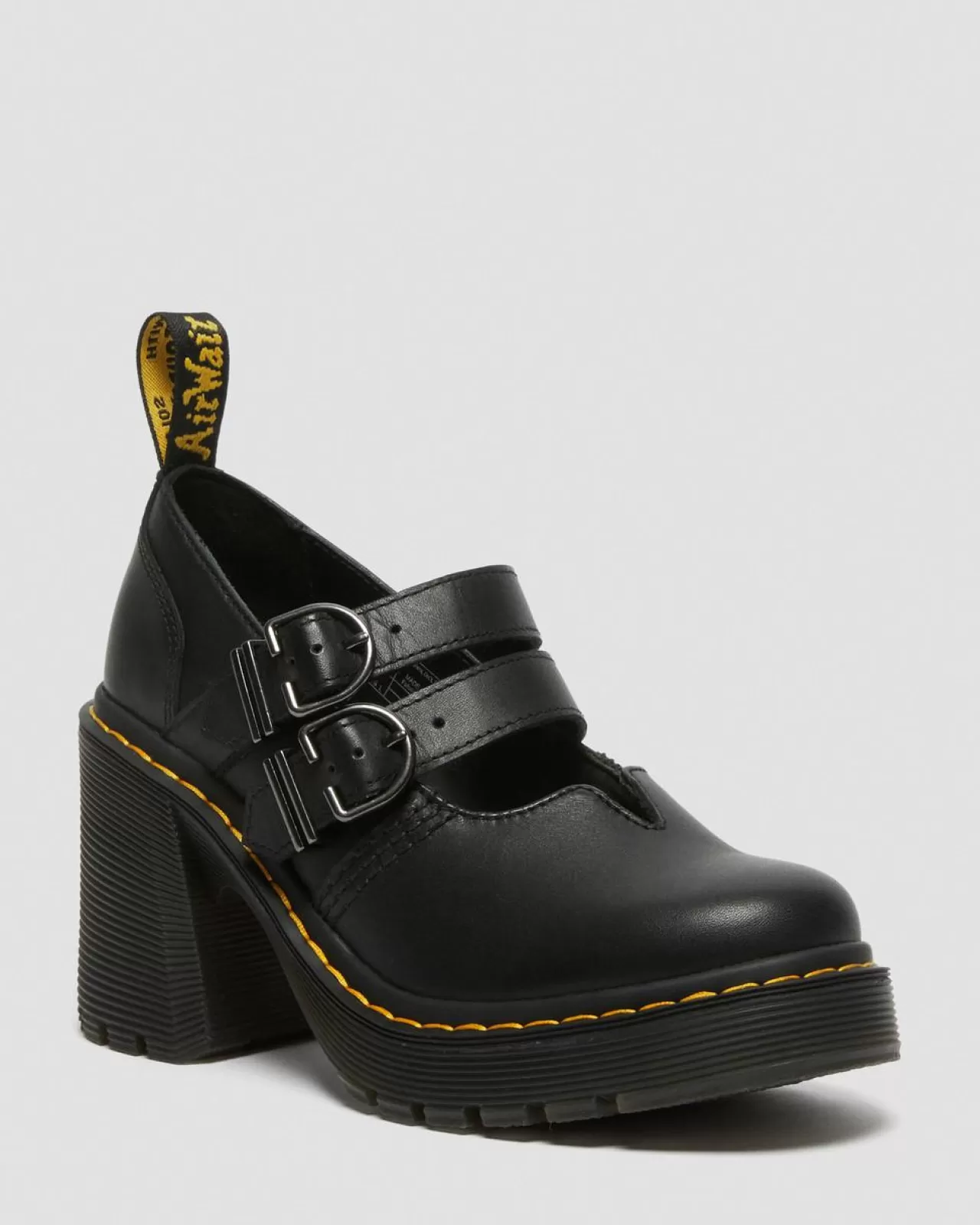 Bestsellers | Mary Janes^Dr. Martens Eviee Sendal Leather Heeled Shoes Black — Sendal