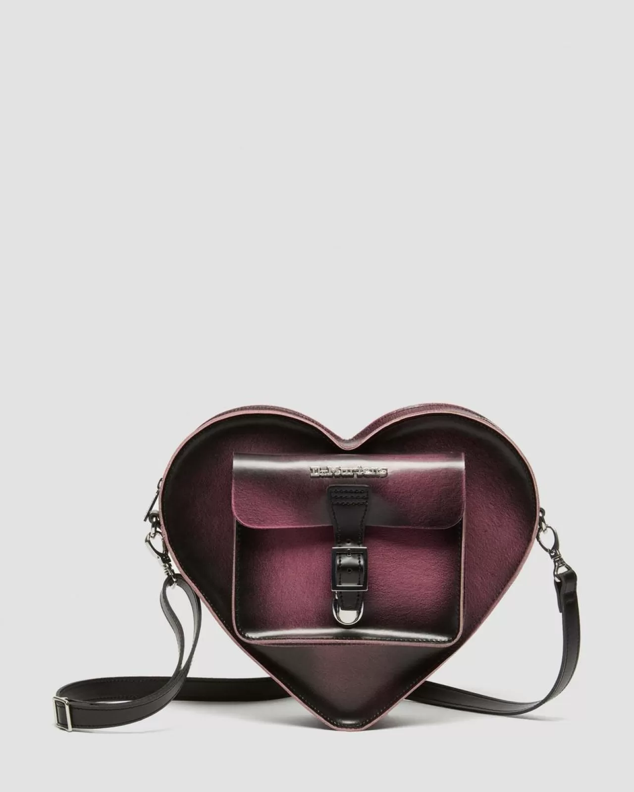 Accessories | Bags^Dr. Martens Heart Shaped Distressed Leather Backpack Black+Fondant Pink — Arcadia