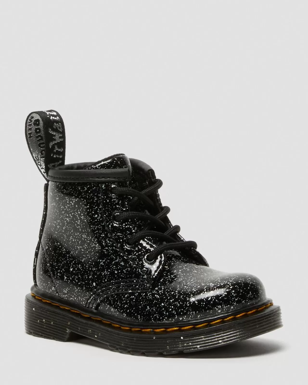 Glitter & Patent Boots | Infant / 0-1 Years^Dr. Martens Infant 1460 Glitter Ankle Boots Black — Cosmic Glitter