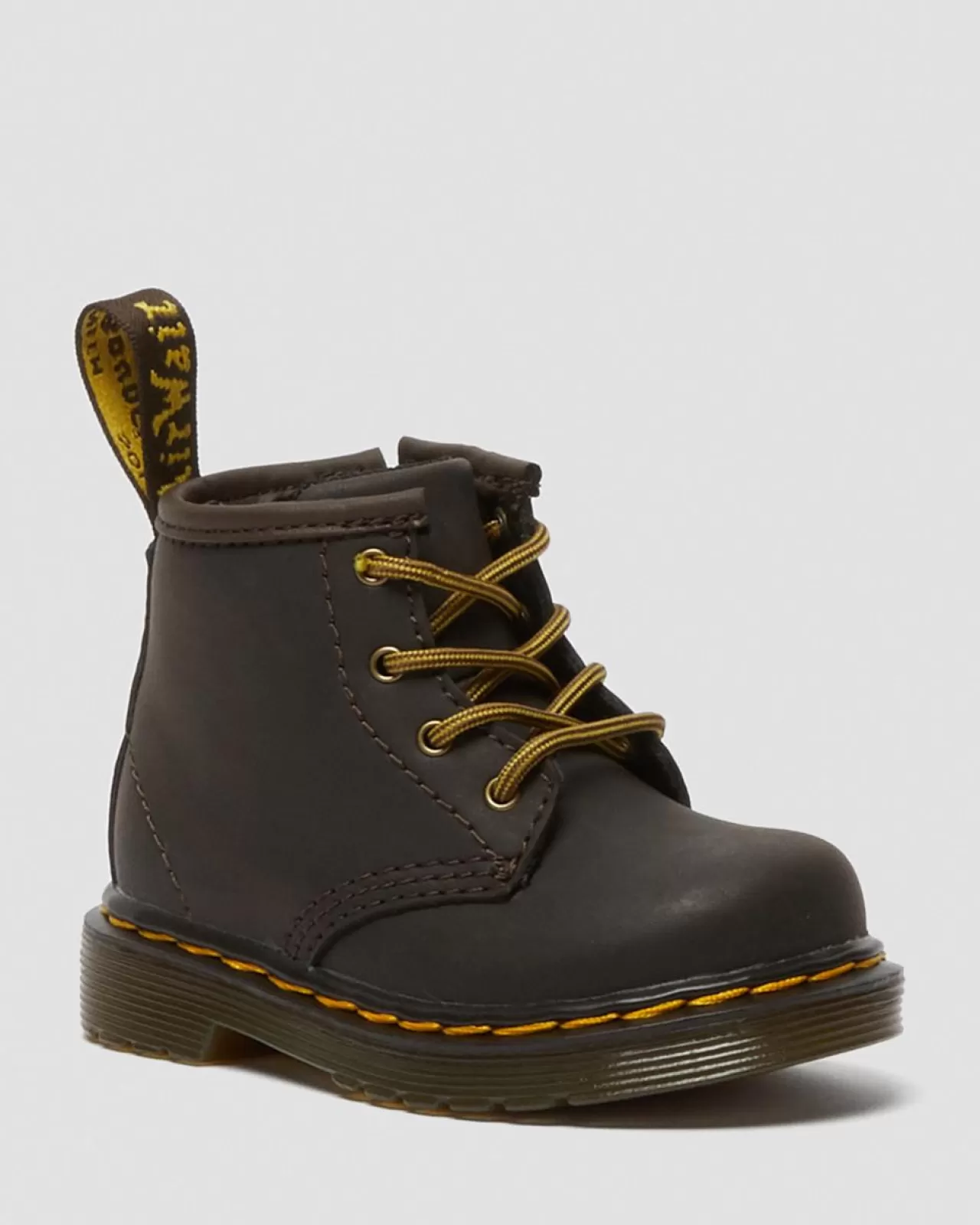 Infant / 0-1 Years | Boots^Dr. Martens Infant 1460 Wildhorse Leather Lace Up Boots Dark Brown — Wildhorse Lamper