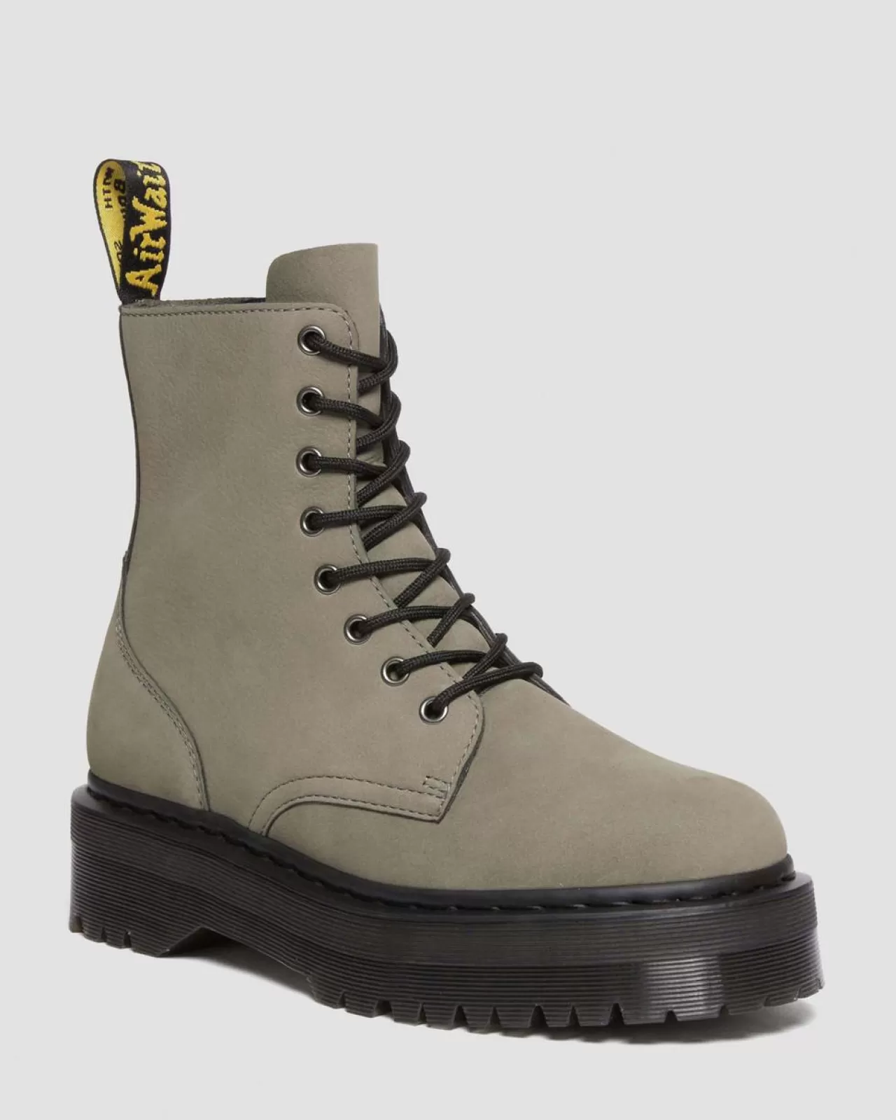 Sale | Platform Boots^Dr. Martens Jadon Boot Milled Nubuck Platforms NICKEL GREY — Milled Nubuck Wp