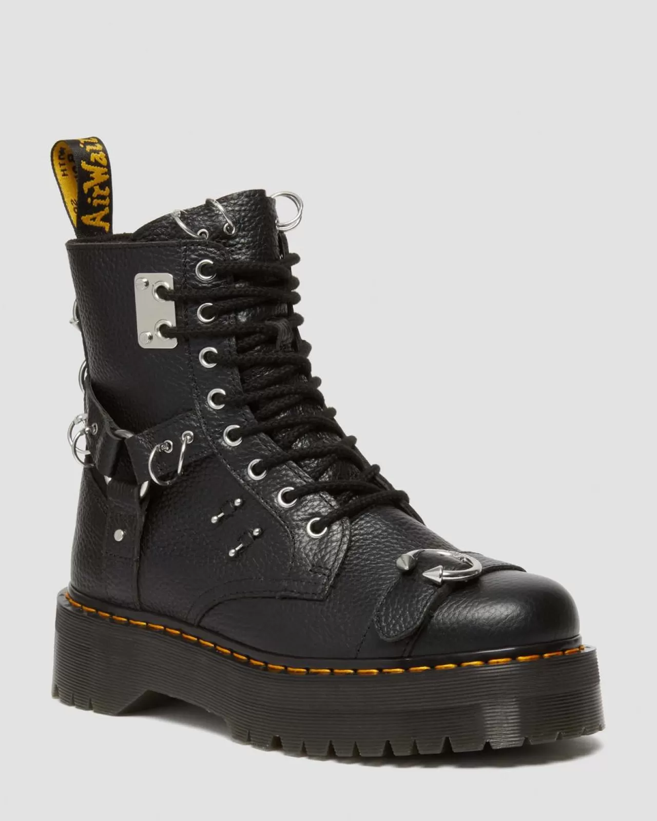 Ankle Boots | Platforms^Dr. Martens Jadon Boot Piercing Milled Nappa Leather Platforms Black — Milled Nappa