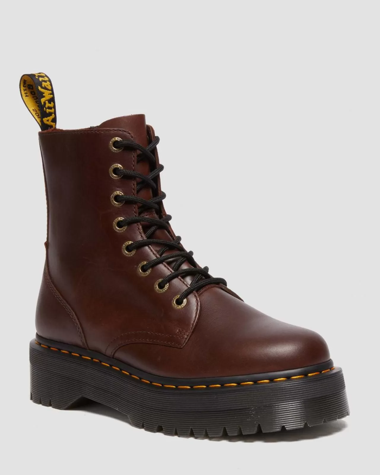 Platform Boots | Ankle Boots^Dr. Martens Jadon Boot Pull Up Leather Platforms Dark Brown