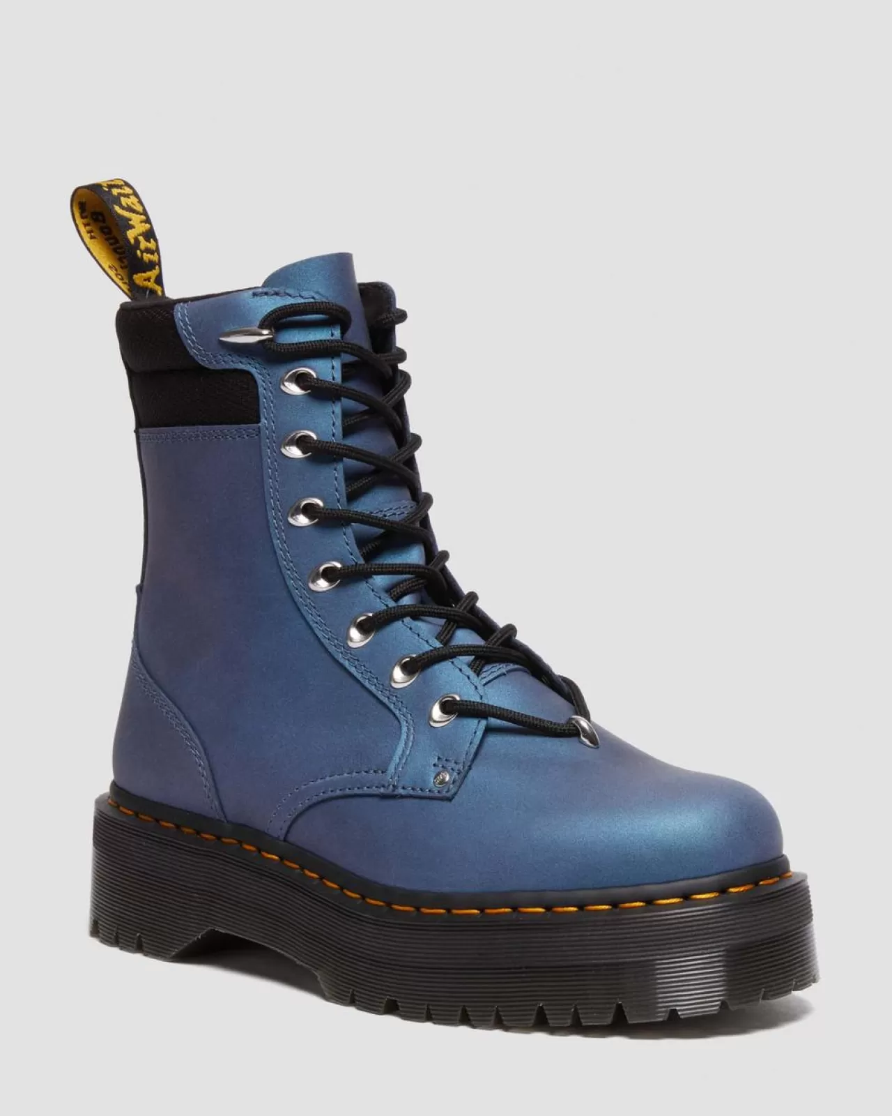 Sale | Platform Boots^Dr. Martens Jadon II Boot Hardware Pull Up Leather Platforms DEEP BLUE — Pull Up Shift