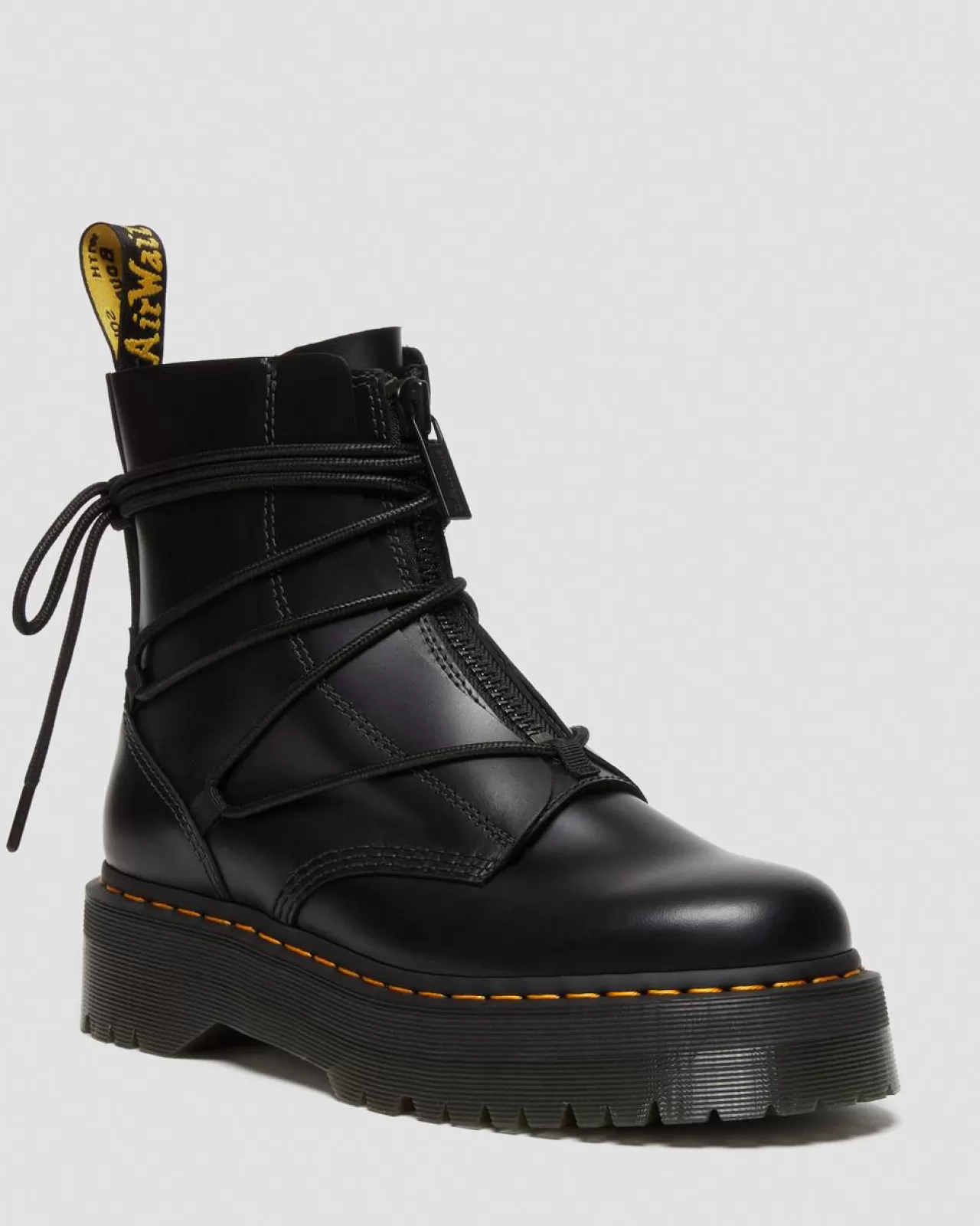 Platform Boots | Ankle Boots^Dr. Martens Jarrick II Laced Leather Platform Boots Black — Smooth+Paris