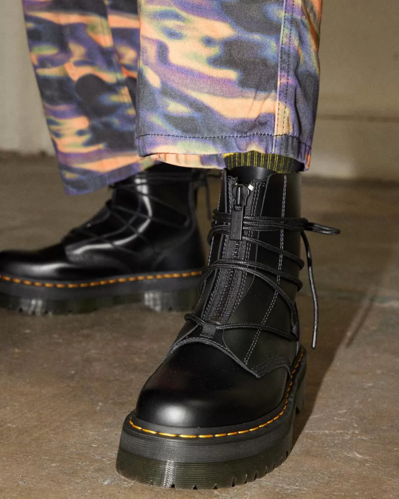 Platform Boots | Ankle Boots^Dr. Martens Jarrick II Laced Leather Platform Boots Black — Smooth+Paris