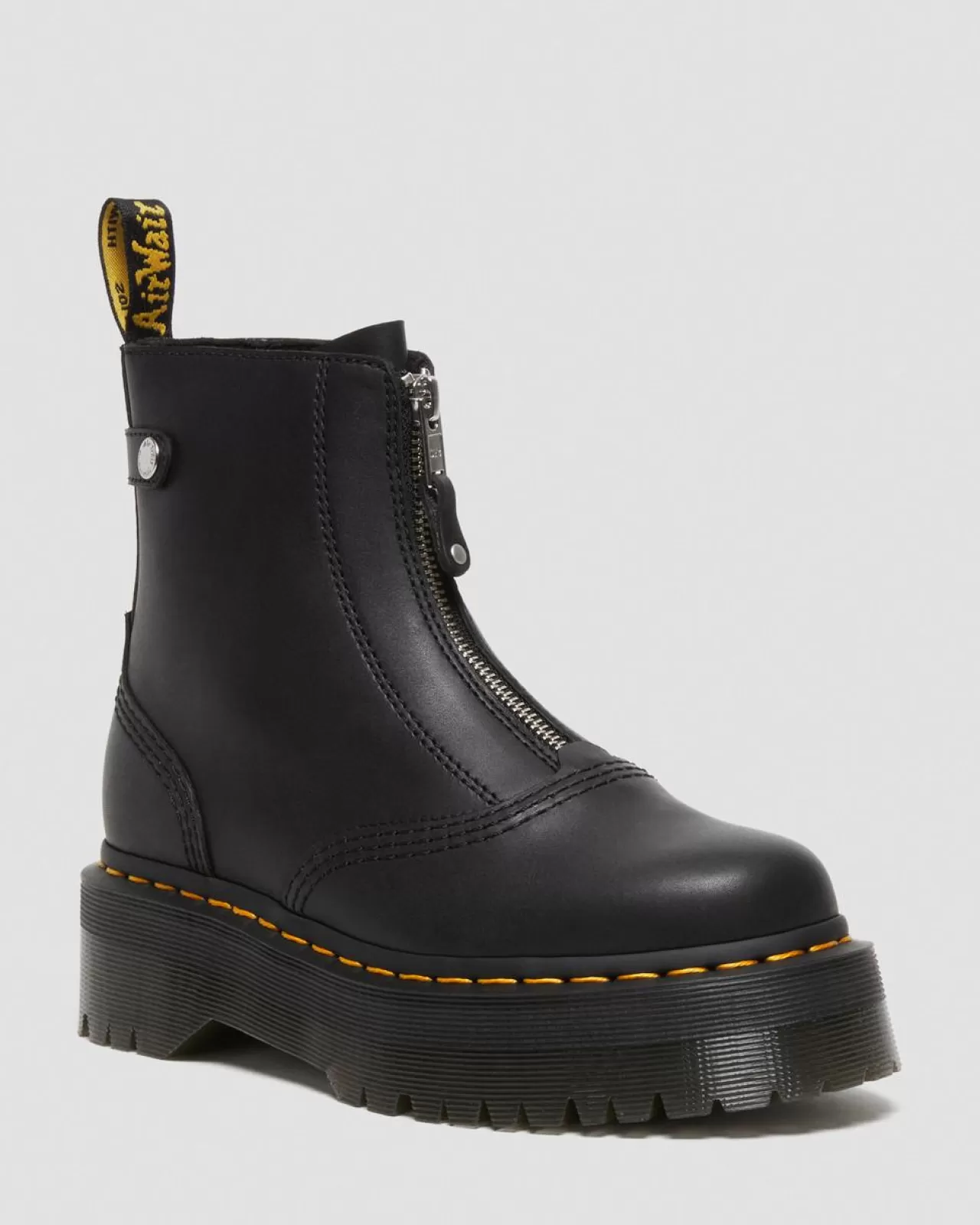 Platform Boots | Ankle Boots^Dr. Martens Jetta Zipped Sendal Leather Platform Boots Black — Sendal