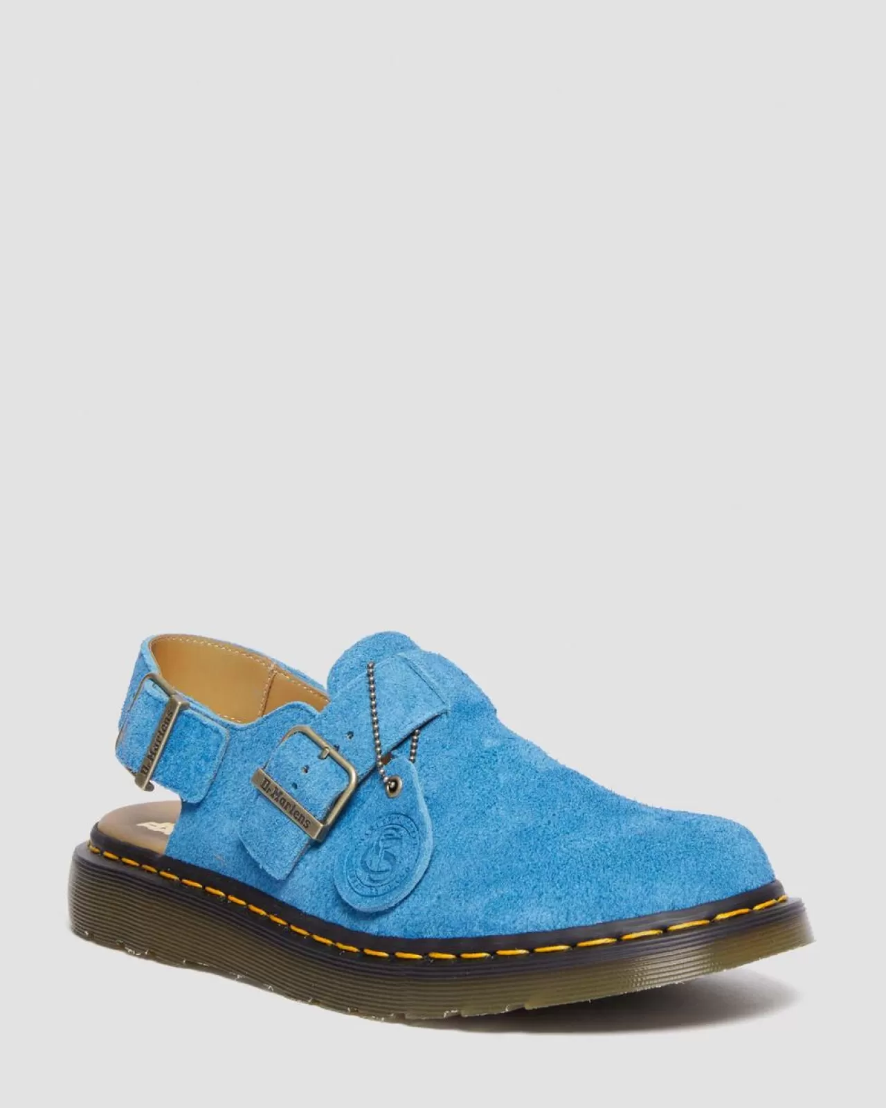 Sale | Originals^Dr. Martens Jorge Made in England Suede Slingback Mules Blue — Repello Calf Suede (Gum Oil)