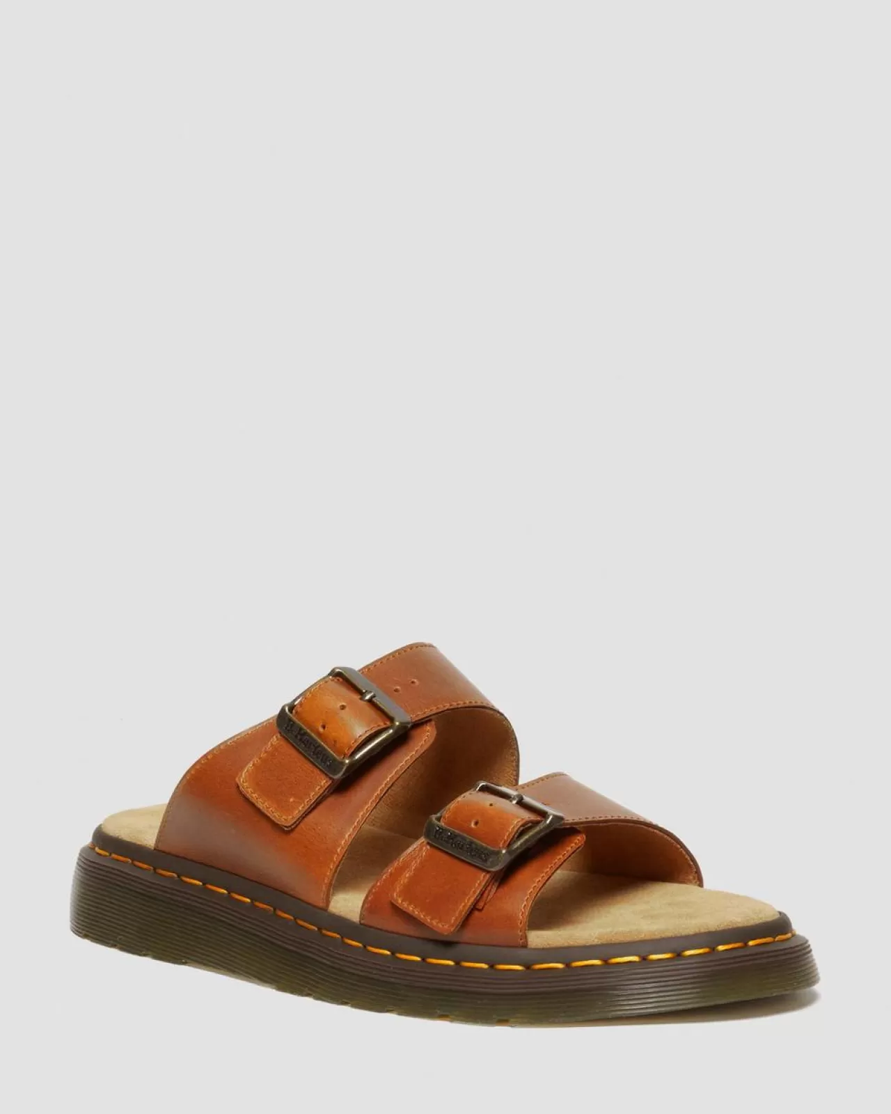 Sandals | Sandals^Dr. Martens Josef Analine Leather Buckle Slide Sandals Oak — Aniline