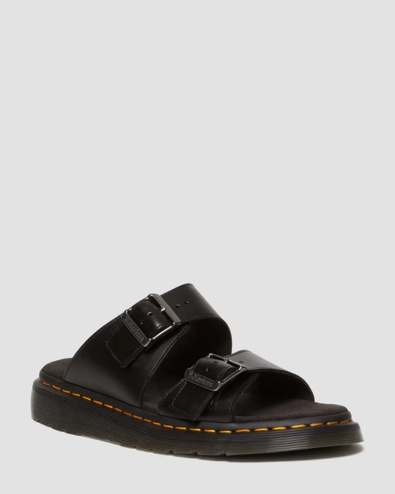 Sandals | Sandals^Dr. Martens Josef Analine Leather Buckle Slide Sandals Black — Aniline