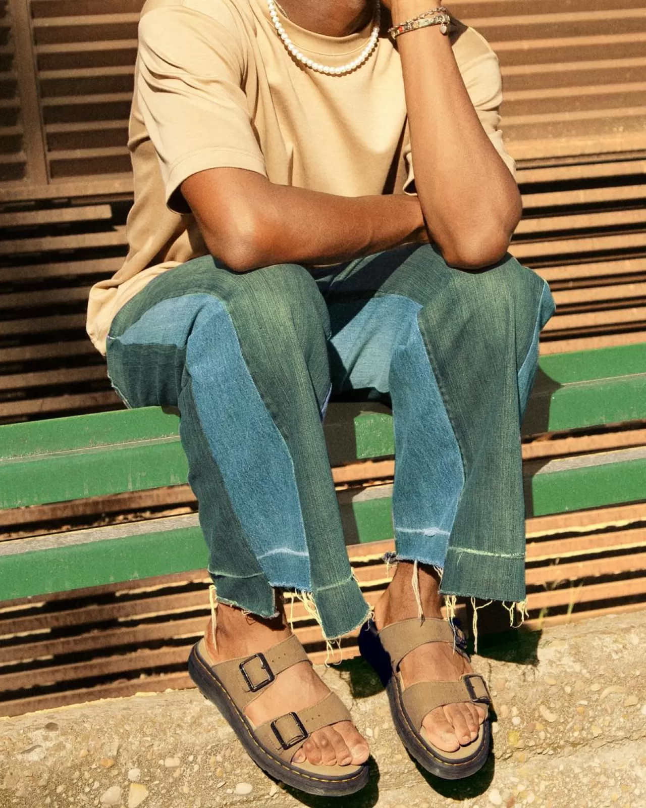 Sandals | Sandals^Dr. Martens Josef Nubuck Leather Buckle Slide Sandals Savannah Tan — Tumbled Nubuck