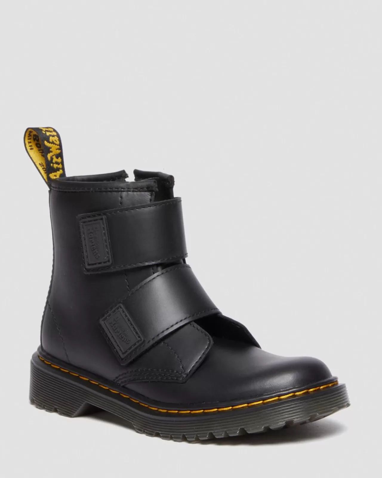 Junior / 5-7 Years^Dr. Martens Junior 1460 Double Strap Leather Boots Black — Romario