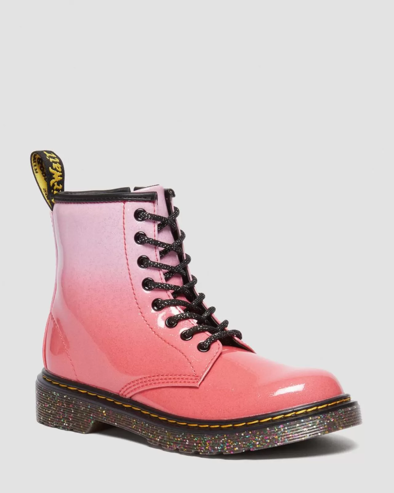 Glitter & Patent Boots | School Styles^Dr. Martens Junior 1460 Gradient Glitter Leather Lace Up Boots Pink