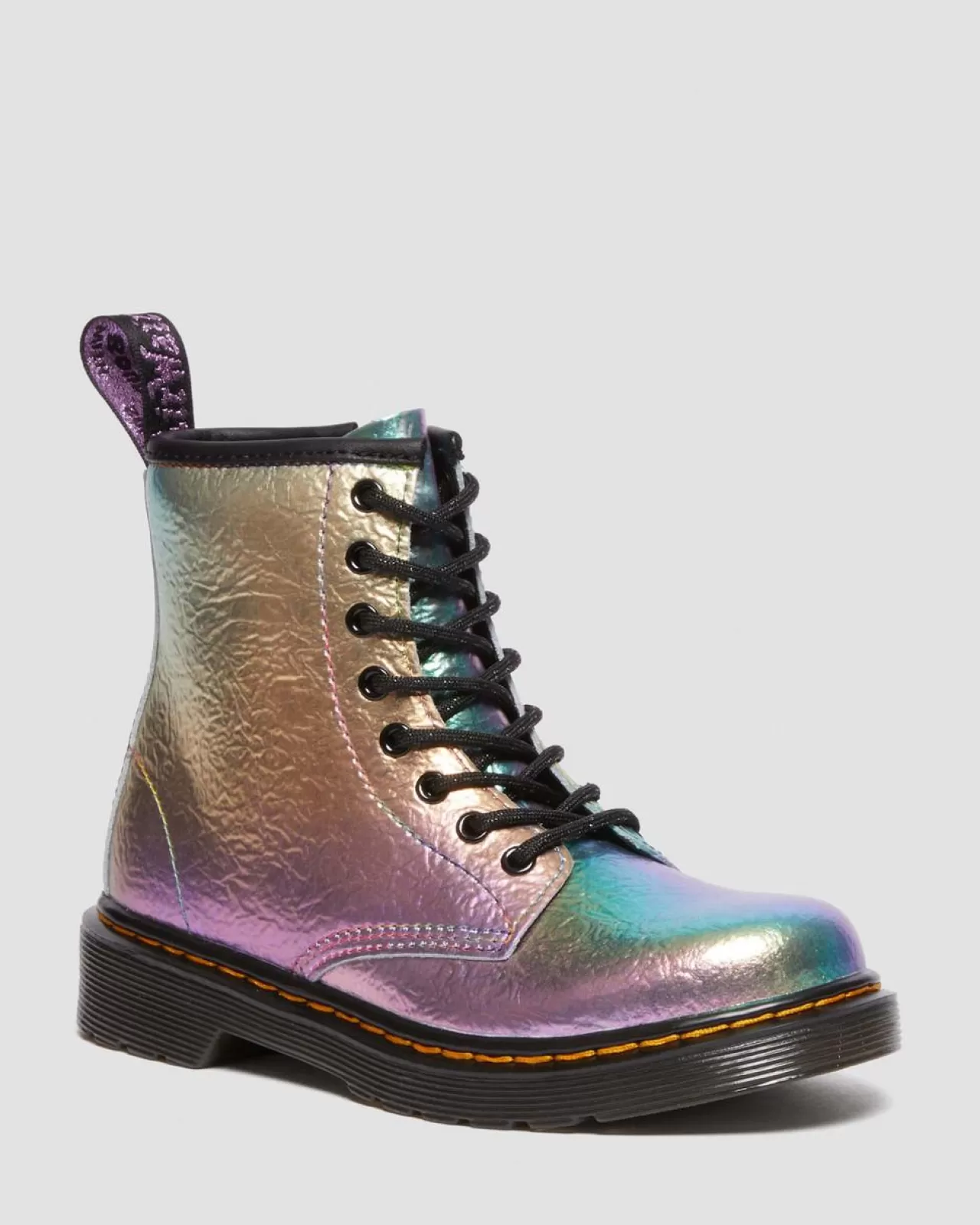 Sale | School Styles^Dr. Martens Junior 1460 Rainbow Crinkle Leather Lace Up Boots MULTI — Rainbow Crinkle