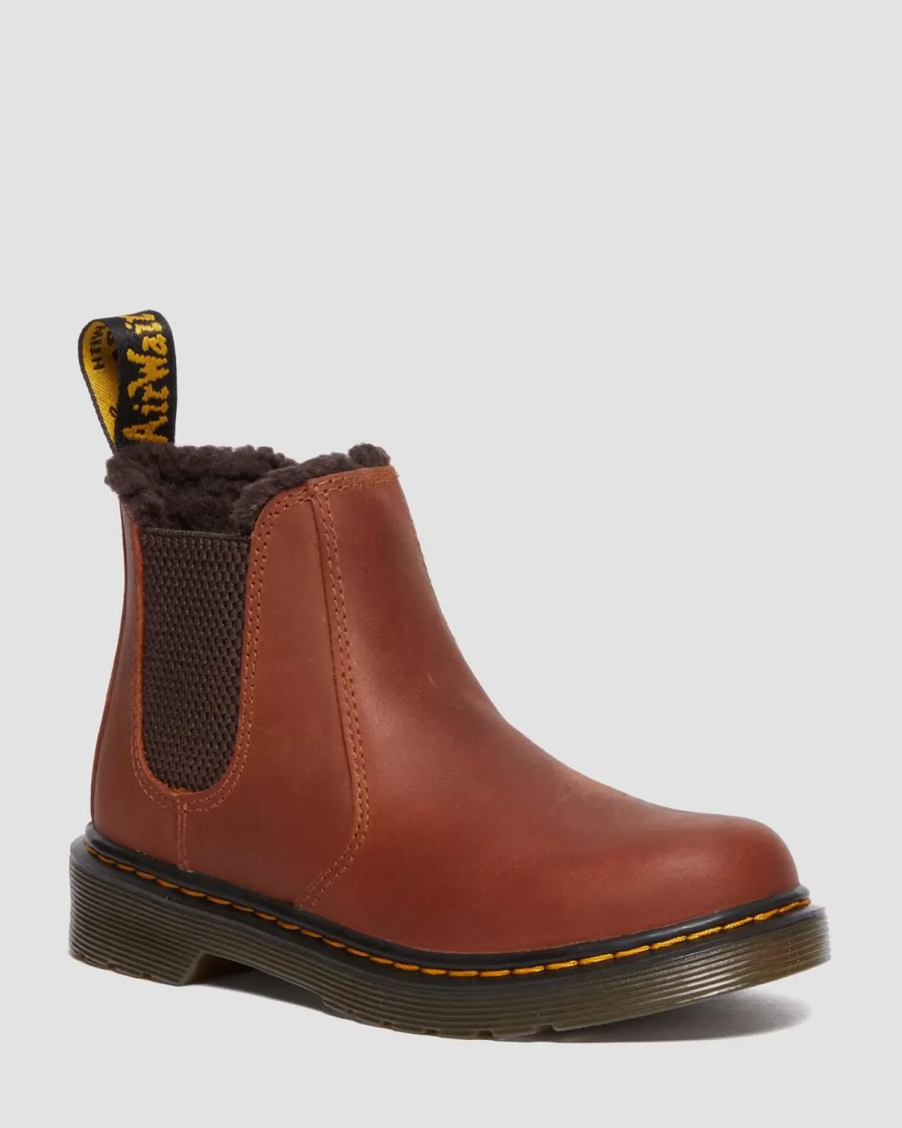 Sale | Winter Boots^Dr. Martens Junior 2976 Faux Fur Lined Chelsea Boots LIGHT BROWN — Republic Waterproof