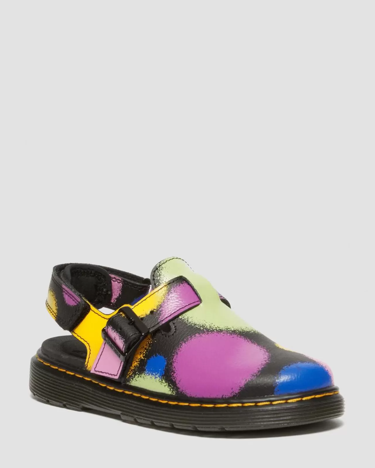 School Styles | Junior / 5-7 Years^Dr. Martens Junior Jorgie Haze Hydro Leather Slingback Mules Black