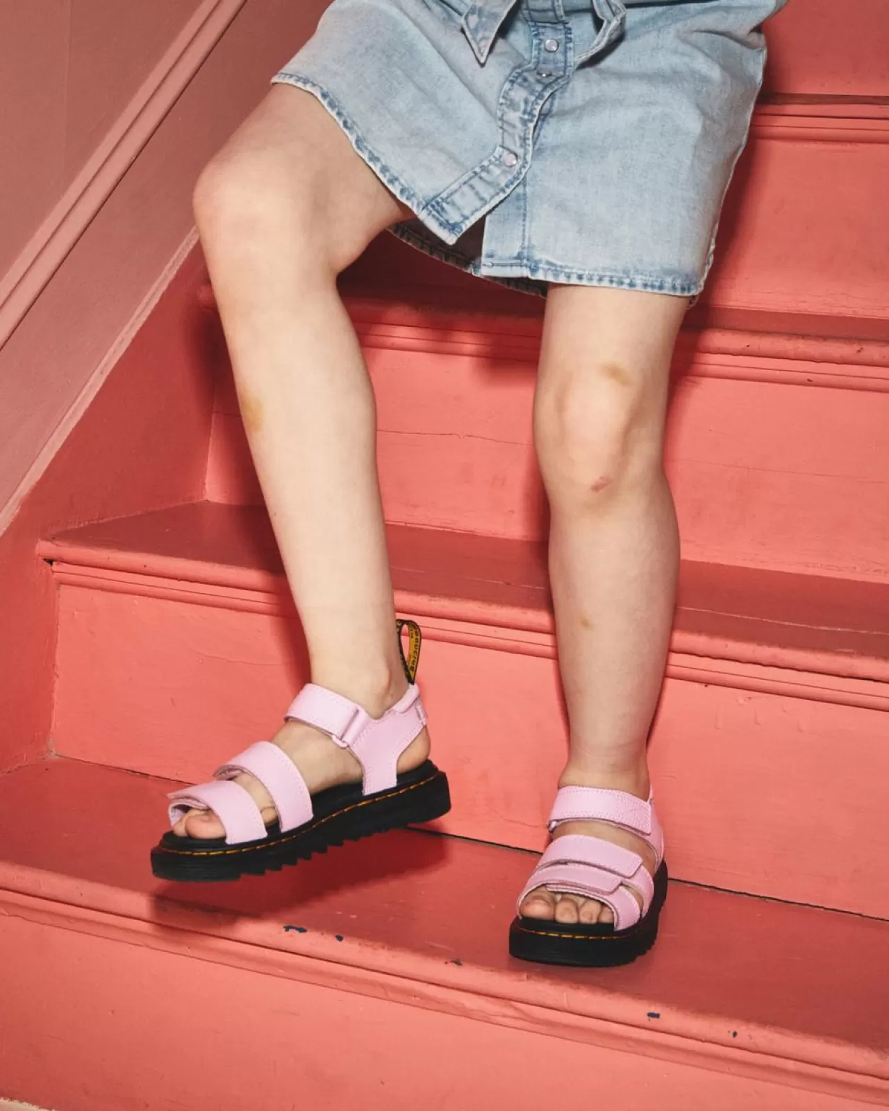 School Styles | Junior / 5-7 Years^Dr. Martens Junior Klaire Athena Leather Strap Sandals Pale Pink — Athena