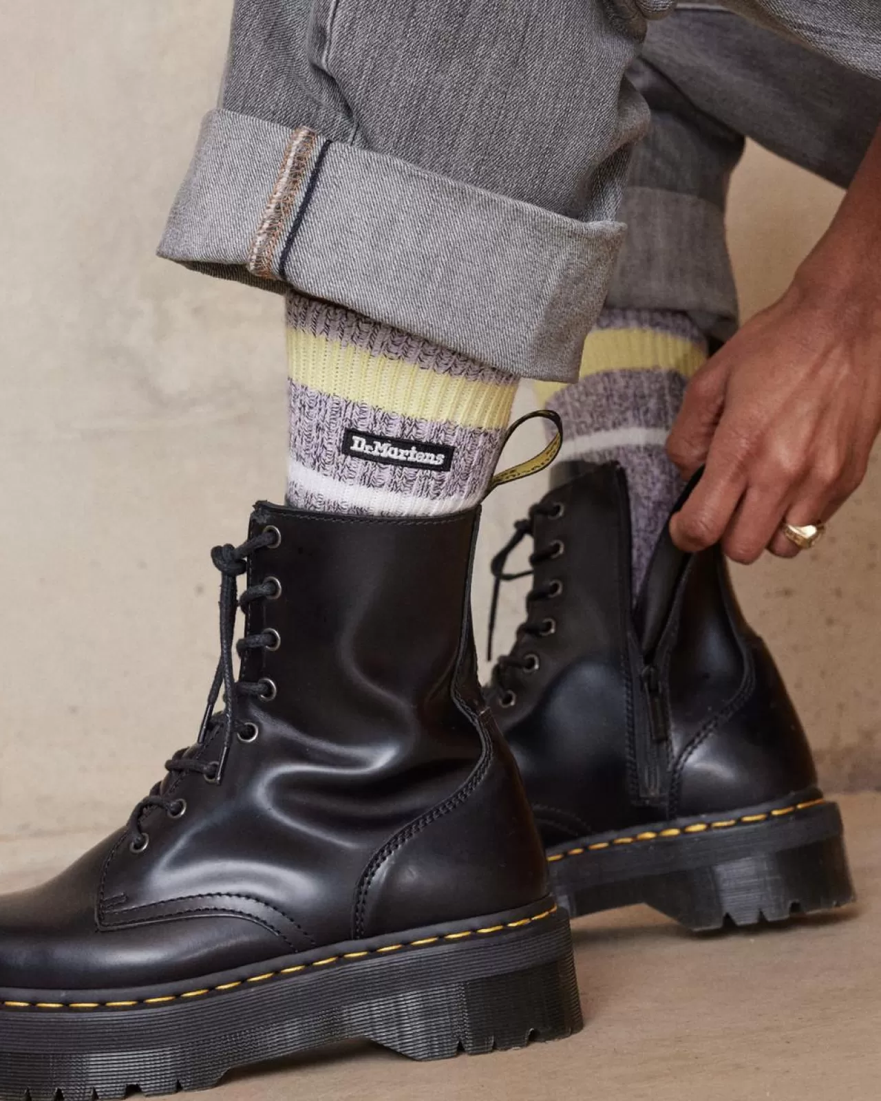 Socks | Sale^Dr. Martens Marl Organic Socks Lilac — Cotton Blend