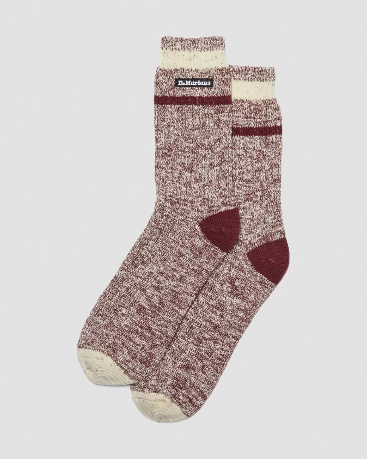 Socks | Accessories^Dr. Martens Marl Organic Socks Oxblood — Cotton Blend