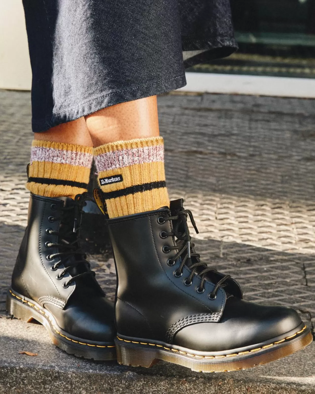 Socks | Accessories^Dr. Martens Marl Organic Socks Yellow — Cotton Blend