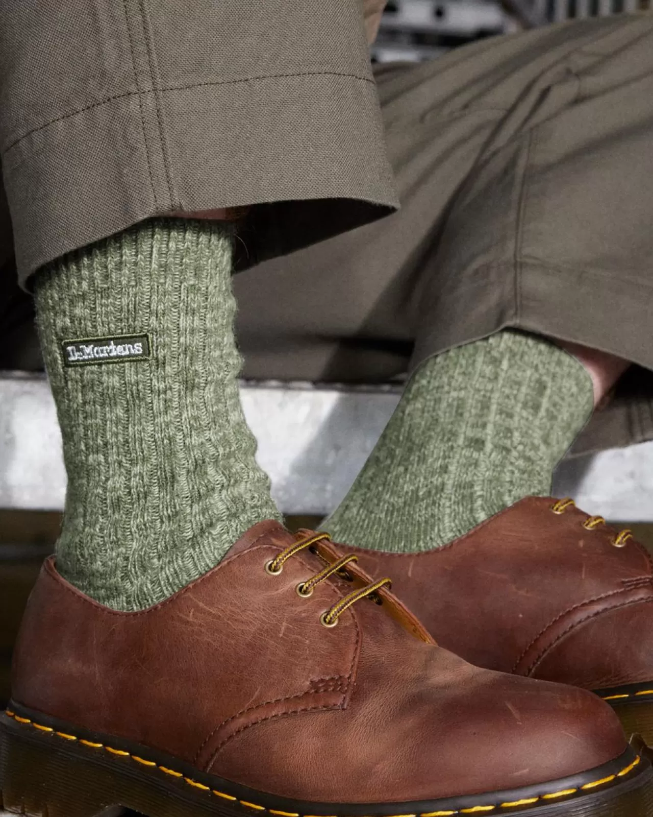 Socks | Sale^Dr. Martens Merino Organic Cotton Blend Socks Khaki — Organic Cotton Blend