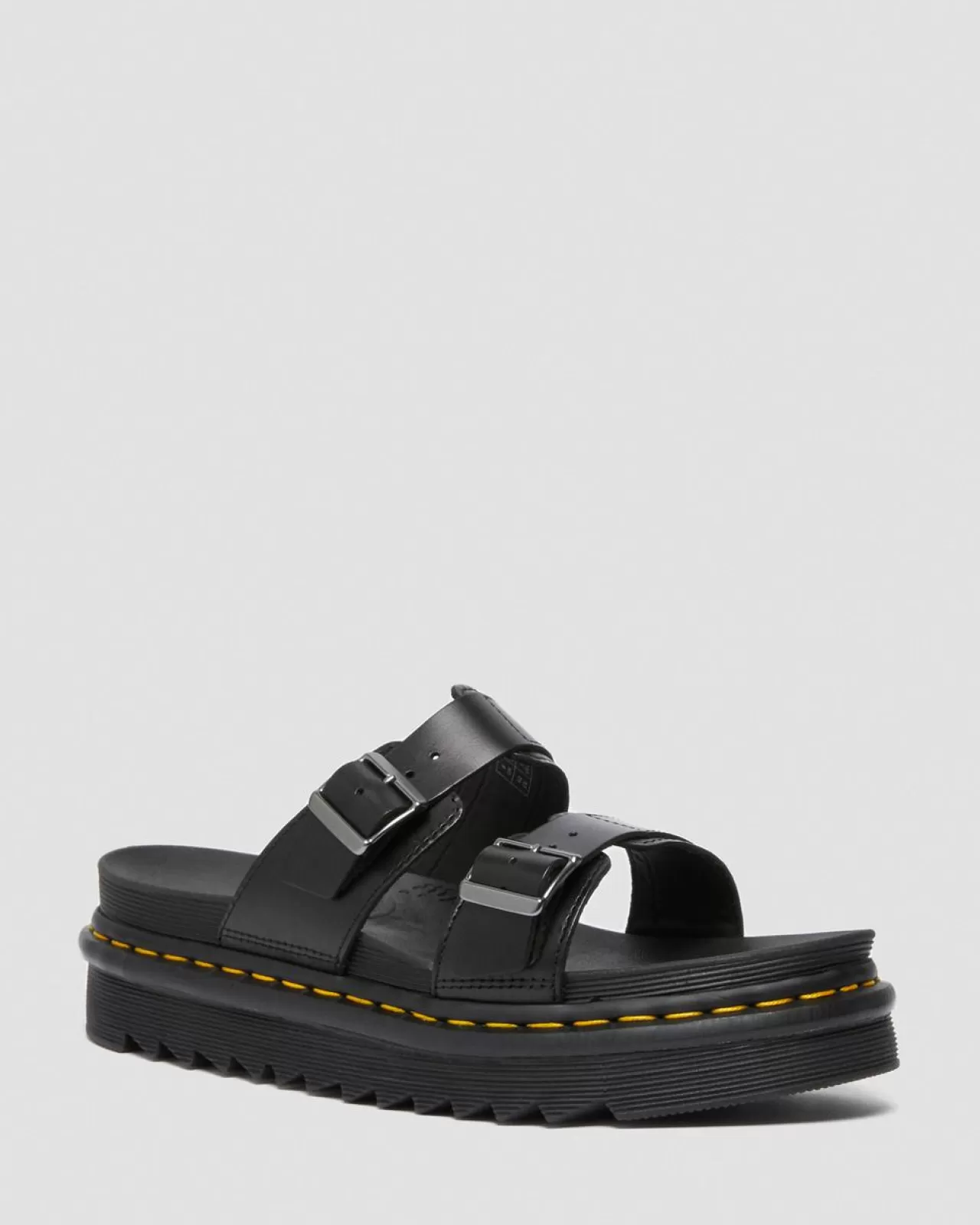 Bestsellers | Mules & Slides^Dr. Martens Myles Brando Leather Buckle Slide Sandals Black — Brando