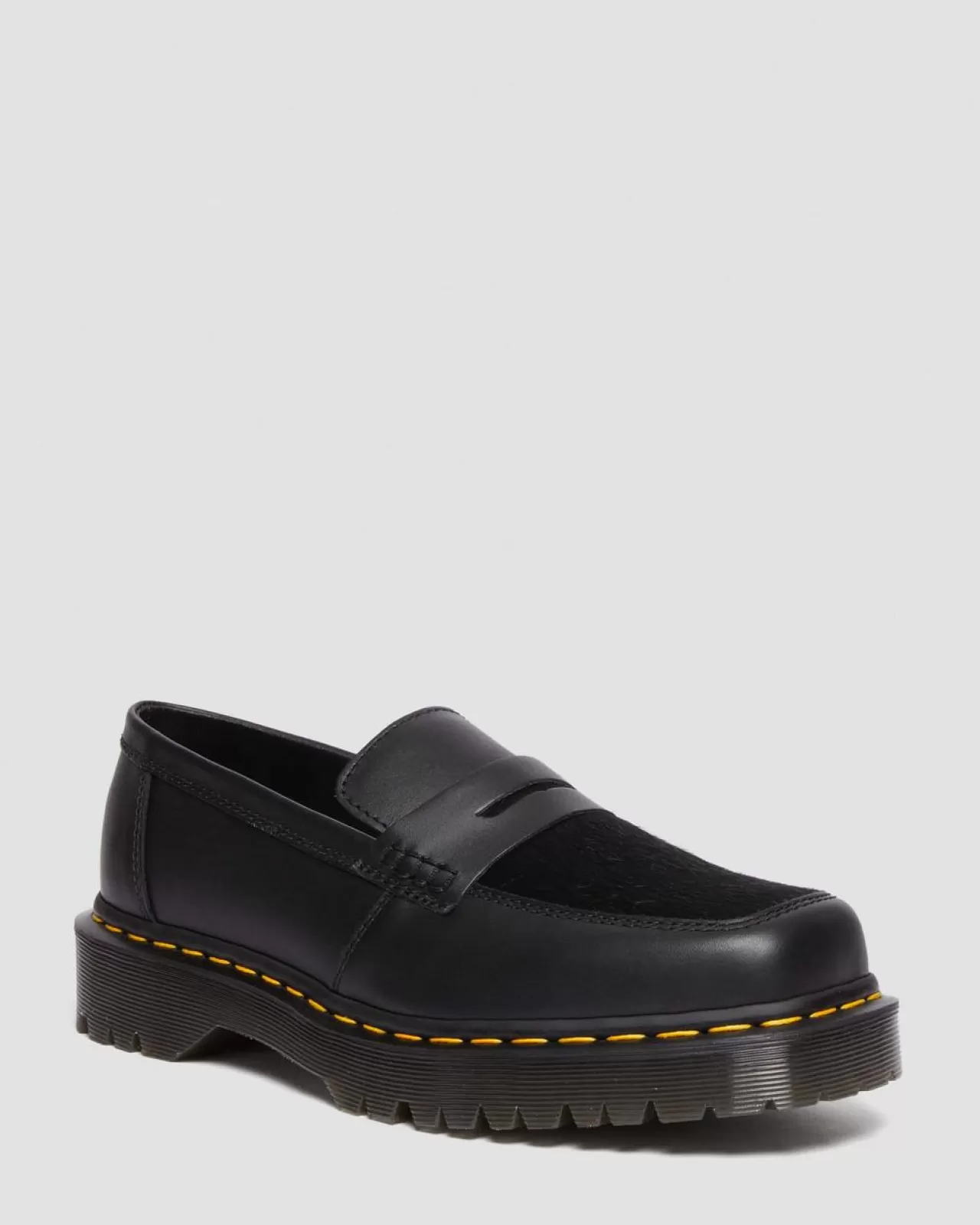 Sale | Originals^Dr. Martens Penton Bex Square Toe Hair-On & Leather Loafers BLACK — Lucido + Hair On