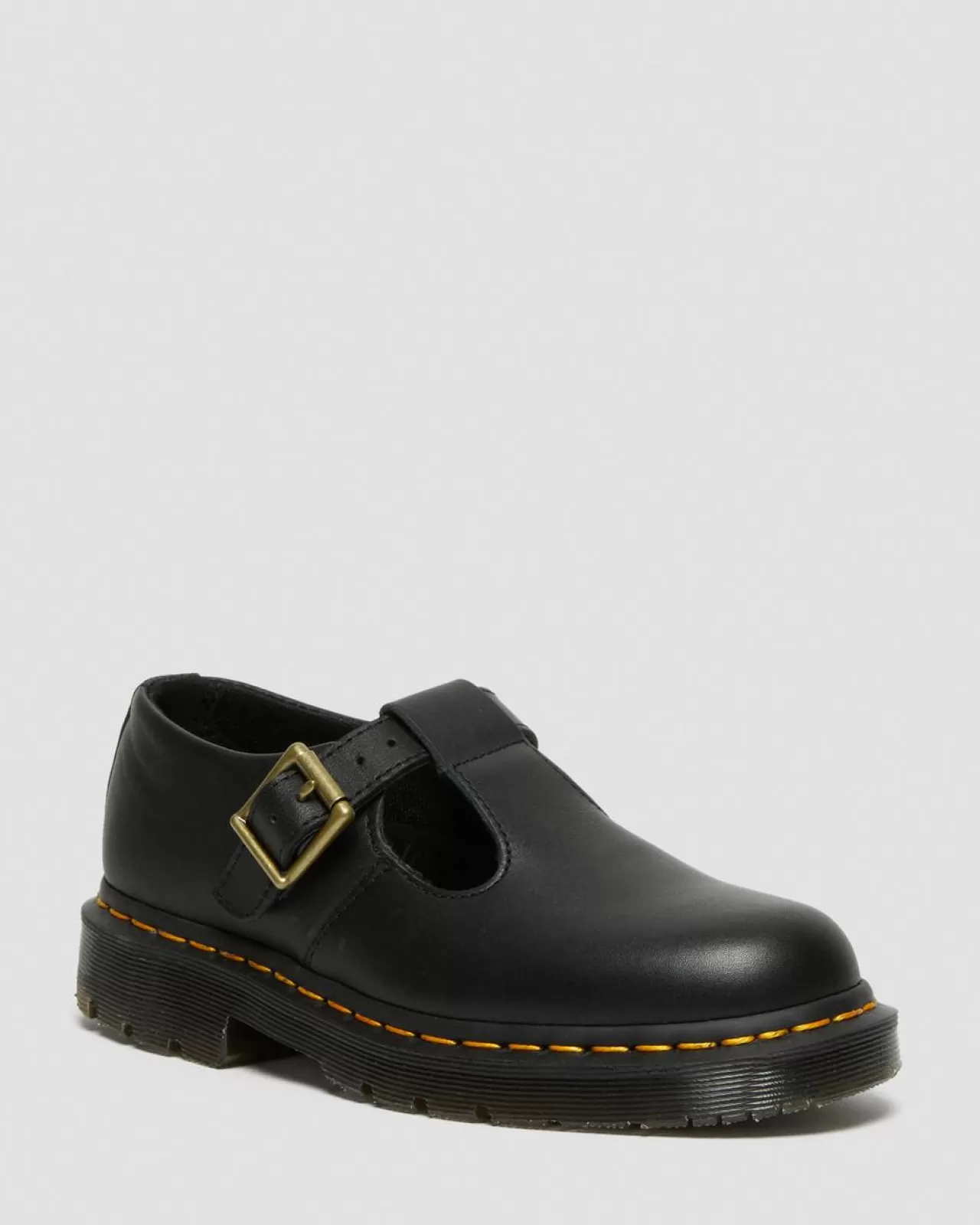 Sale | Slip Resistant^Dr. Martens Polley Women's Slip Resistant Mary Jane Shoes Black — Industrial Full Grain