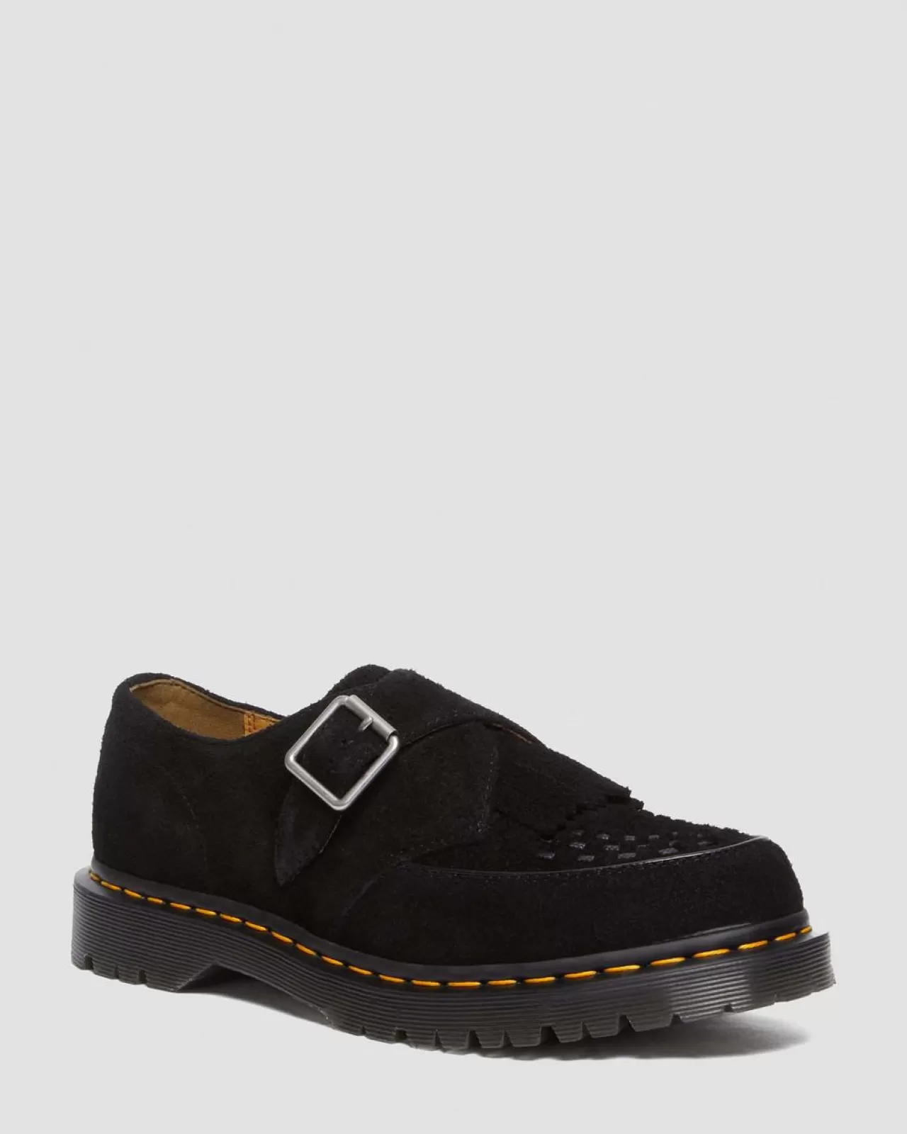 Originals | Shoes^Dr. Martens Ramsey Suede Kiltie Buckle Creepers Black — Desert Oasis Suede