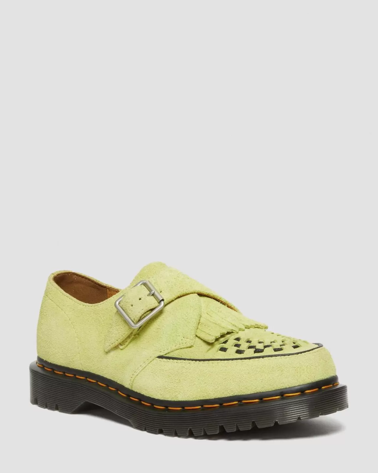 Originals | Shoes^Dr. Martens Ramsey Suede Kiltie Buckle Creepers Lime Green — Desert Oasis Suede