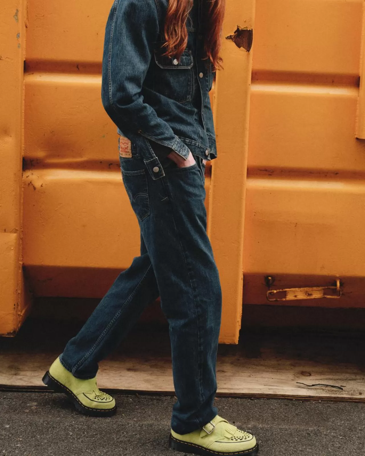 Originals | Shoes^Dr. Martens Ramsey Suede Kiltie Buckle Creepers Lime Green — Desert Oasis Suede