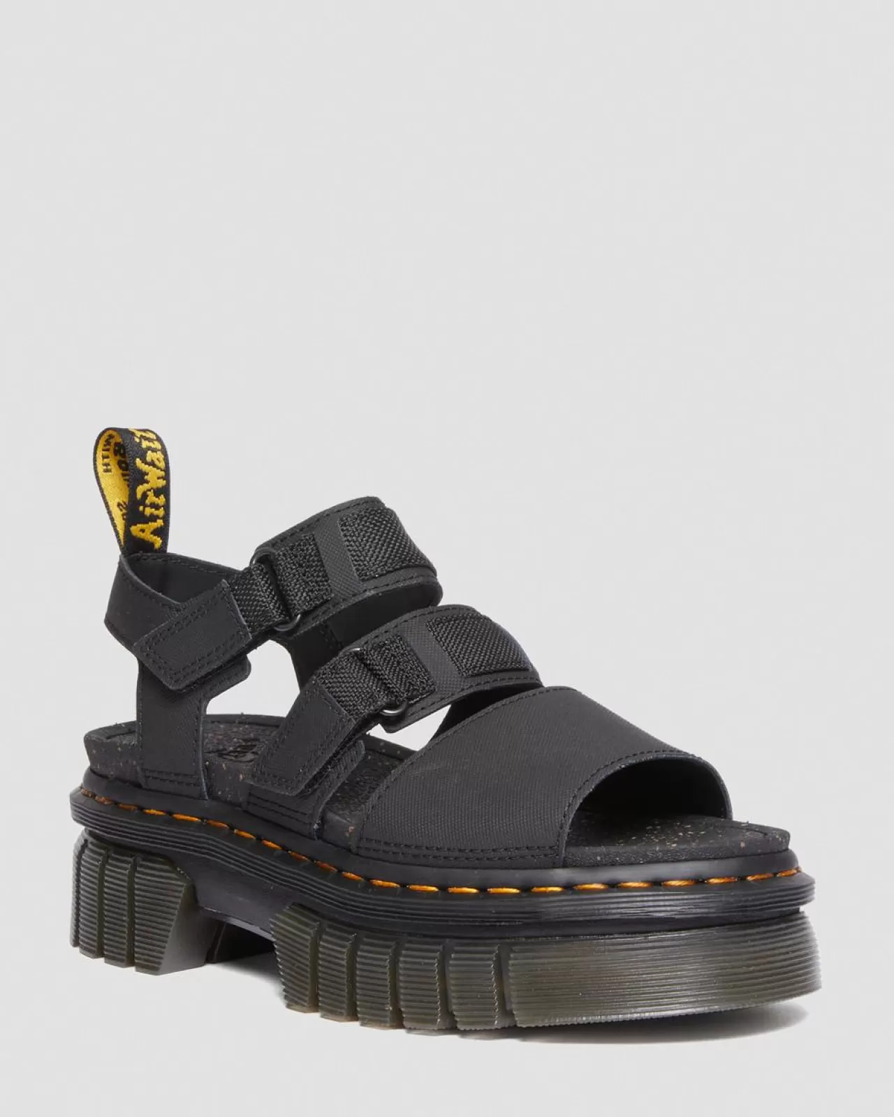 Sale | Platform Sandals^Dr. Martens Ricki Leather 3-Strap Platform Sandals Black — Ajax+Extra Tough 50/50