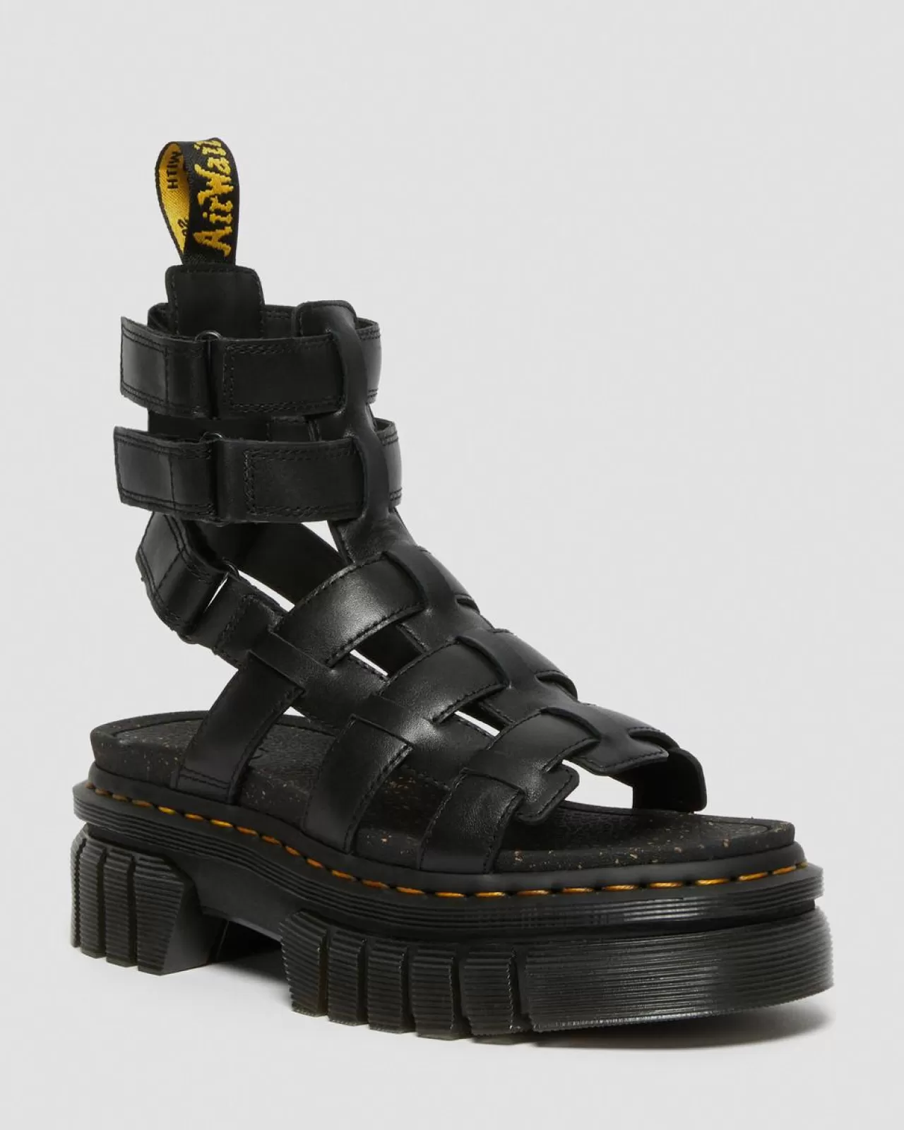 Platform Sandals | Strap Sandals^Dr. Martens Ricki Nappa Lux Leather Platform Gladiator Sandals Black — Nappa Lux