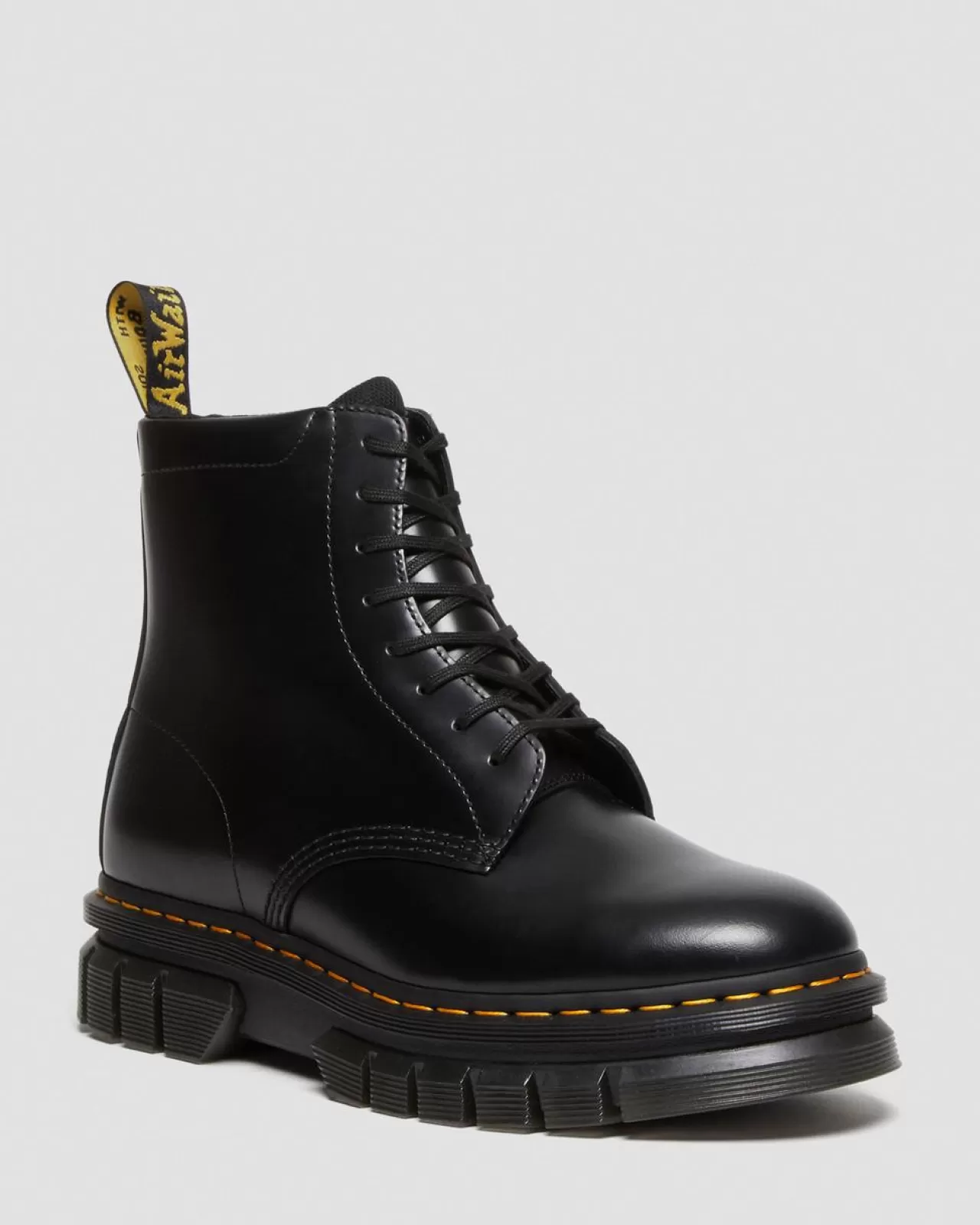 Sale | Platform Boots^Dr. Martens Rikard Smooth Leather Platform Lace Up Boots Black — Polished Smooth