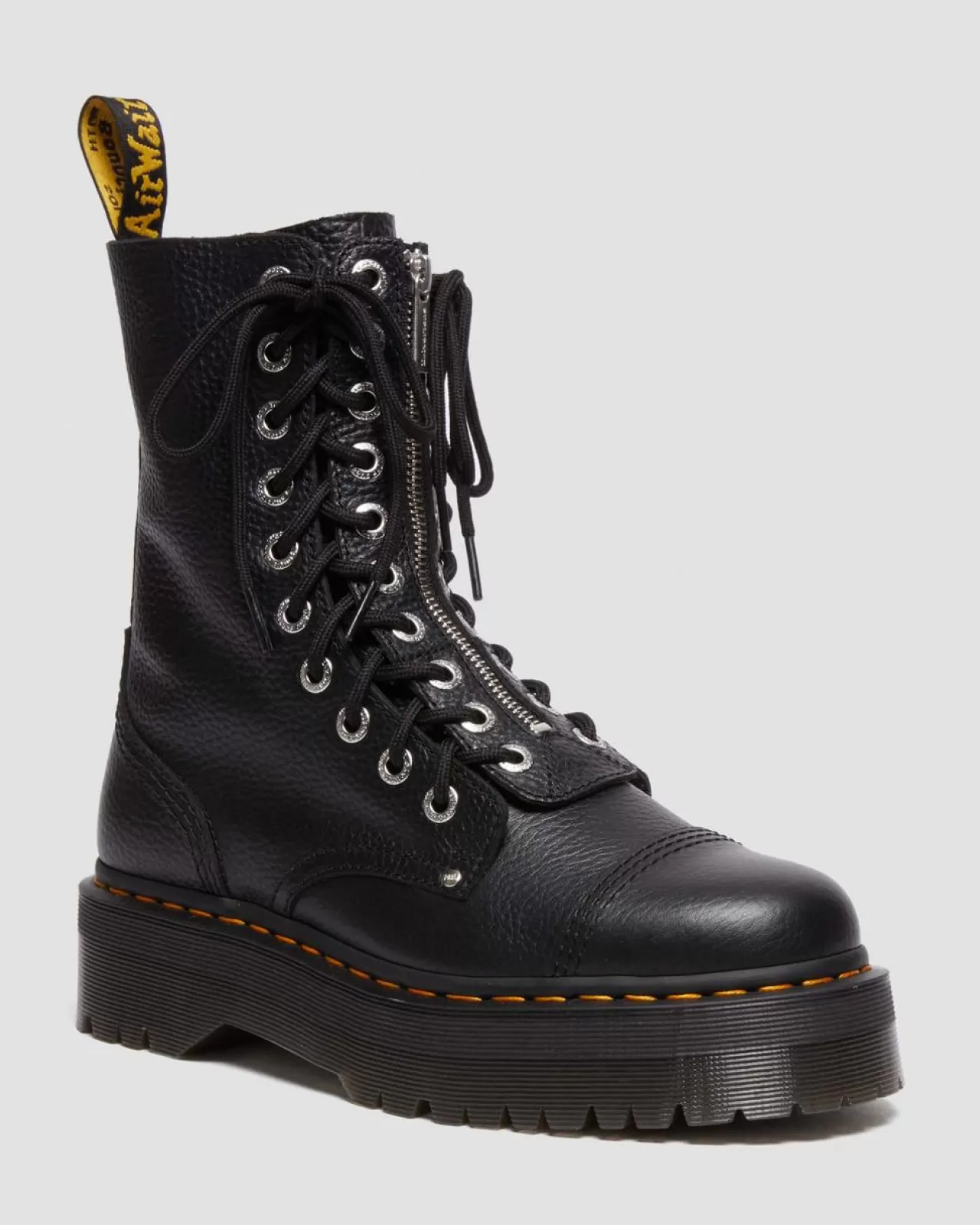 Platform Boots | Ankle Boots^Dr. Martens Sinclair Hi Milled Nappa Leather Platform Boots Black — Milled Nappa