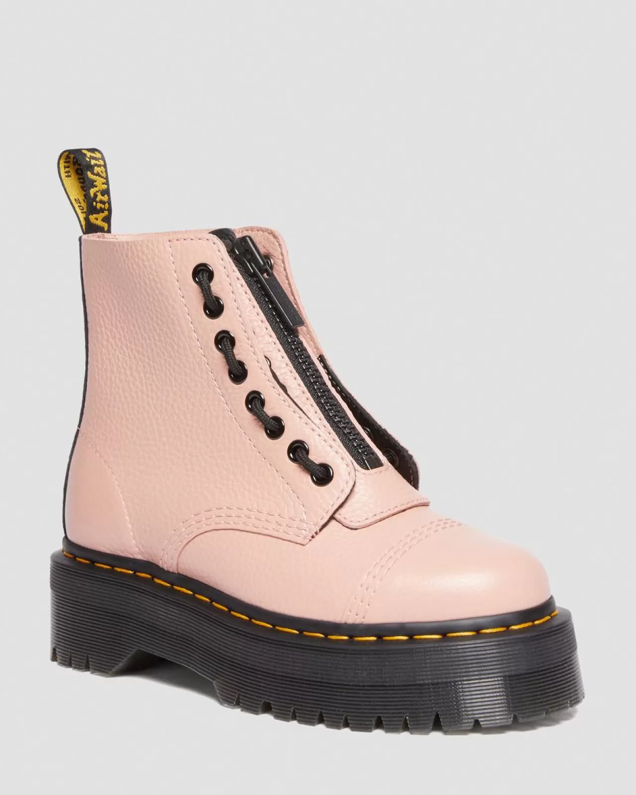 Sale | Platform Boots^Dr. Martens Sinclair Milled Nappa Leather Platform Boots Peach Beige — Milled Nappa