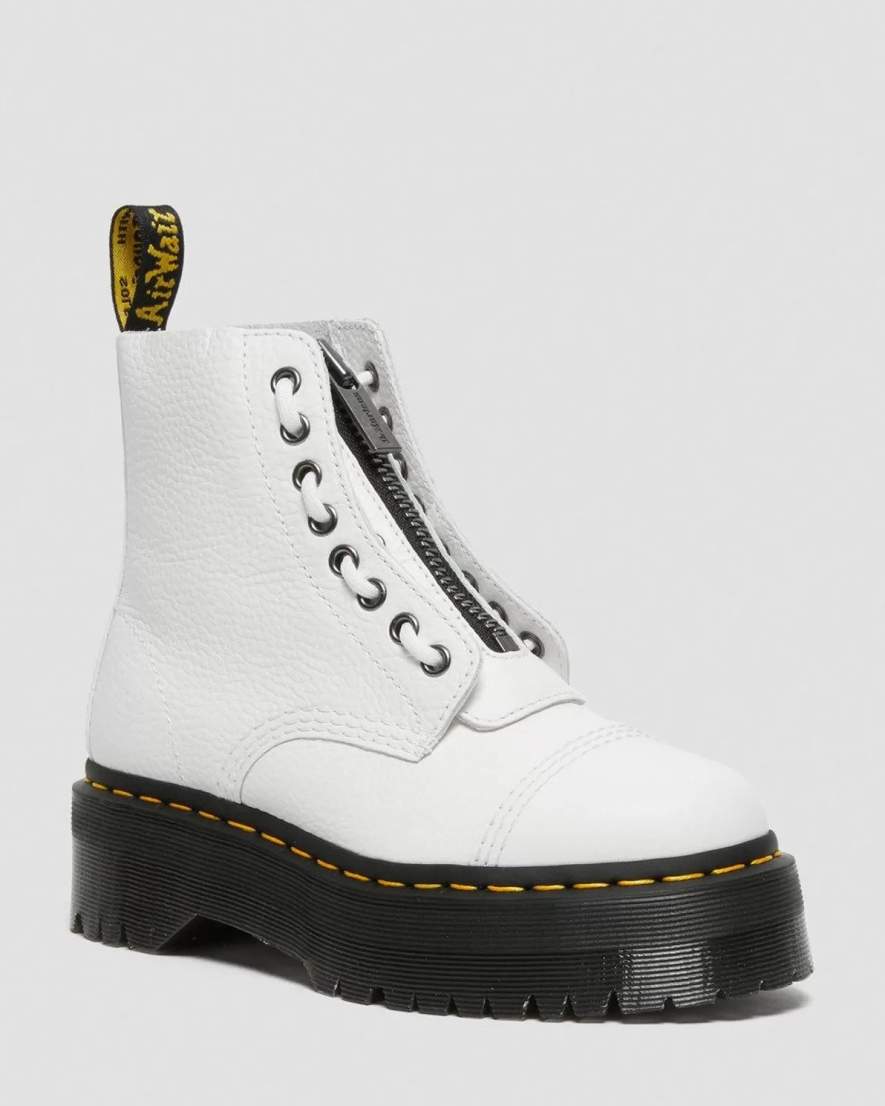 Sale | Platform Boots^Dr. Martens Sinclair Milled Nappa Leather Platform Boots White — Milled Nappa